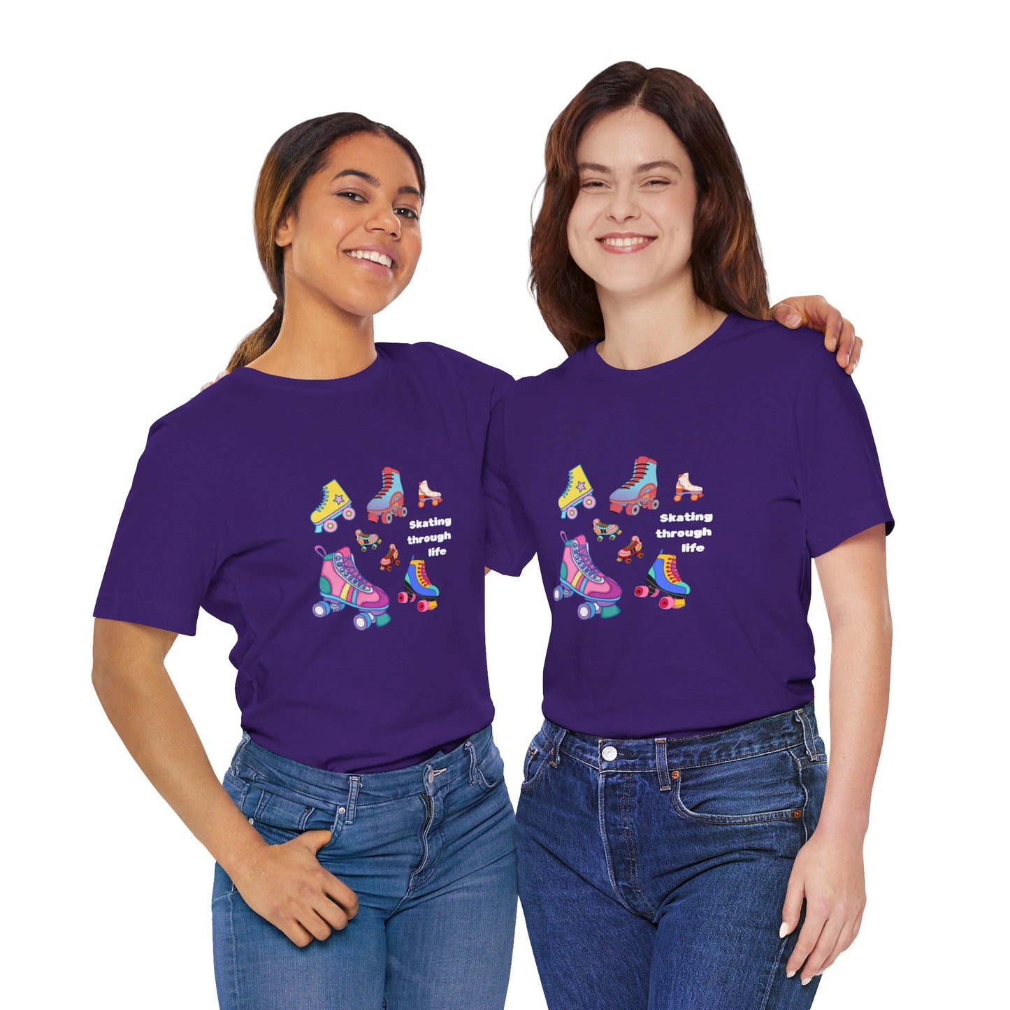 Skating Through Life-Unisex Jersey Short Sleeve Tee
