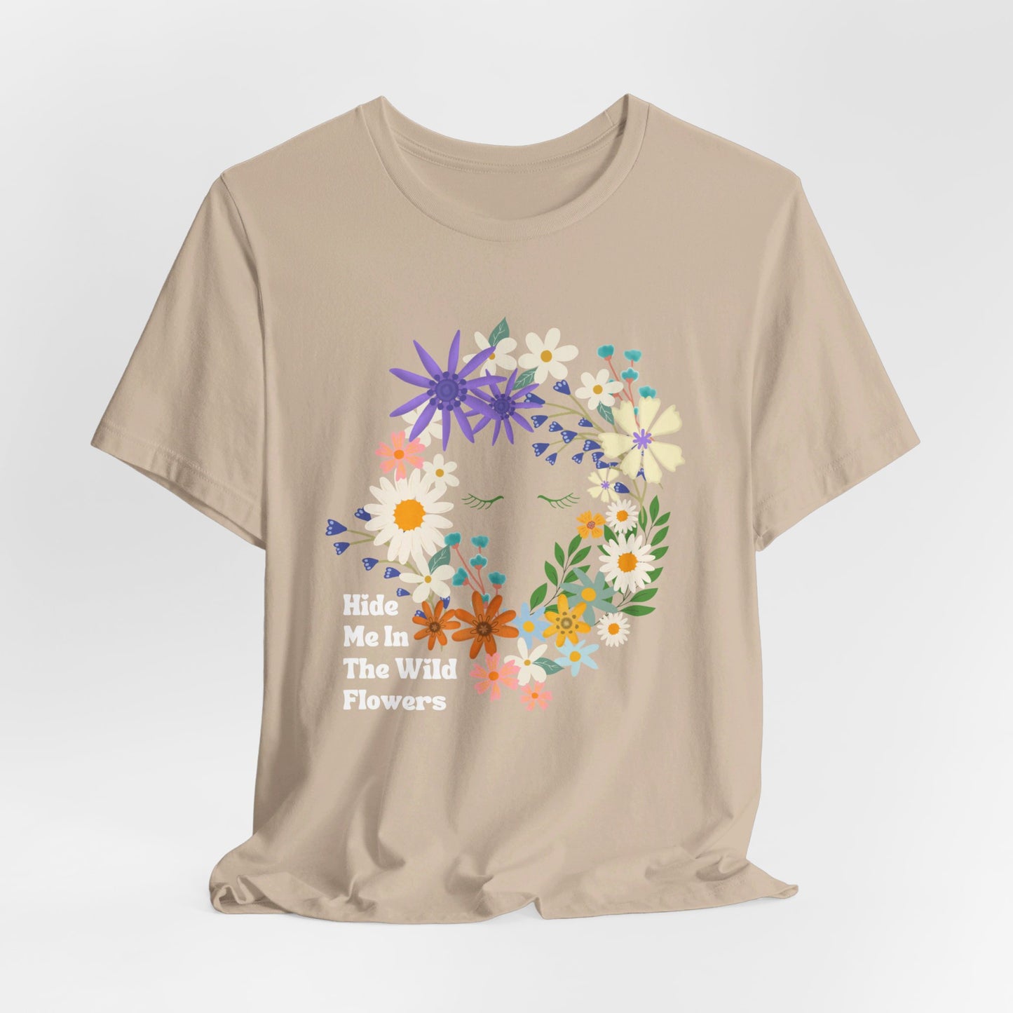 Hide Me In The WIldflowers Unisex Jersey Short Sleeve Tee