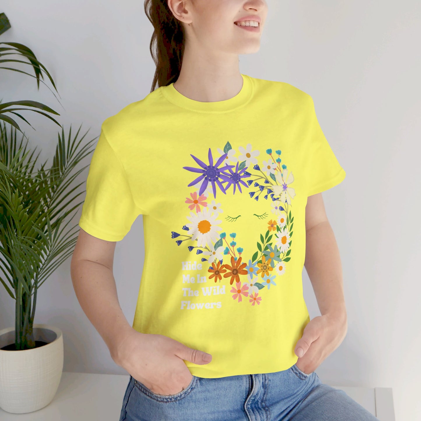 Hide Me In The WIldflowers Unisex Jersey Short Sleeve Tee