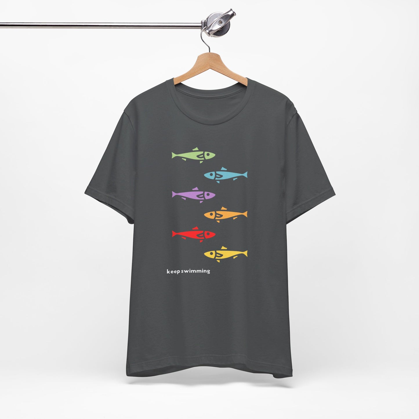 Keep Swimming Rainbow Unisex Jersey Short Sleeve Tee