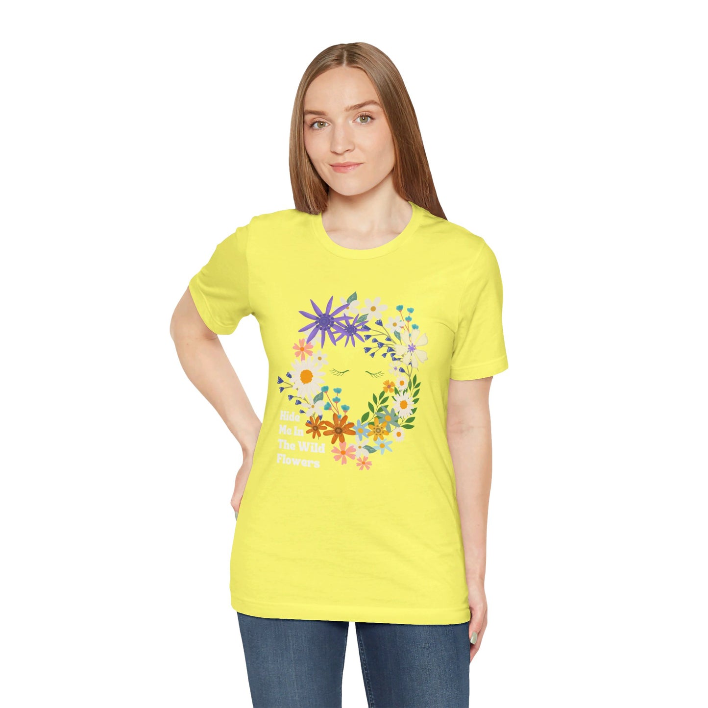 Hide Me In The WIldflowers Unisex Jersey Short Sleeve Tee