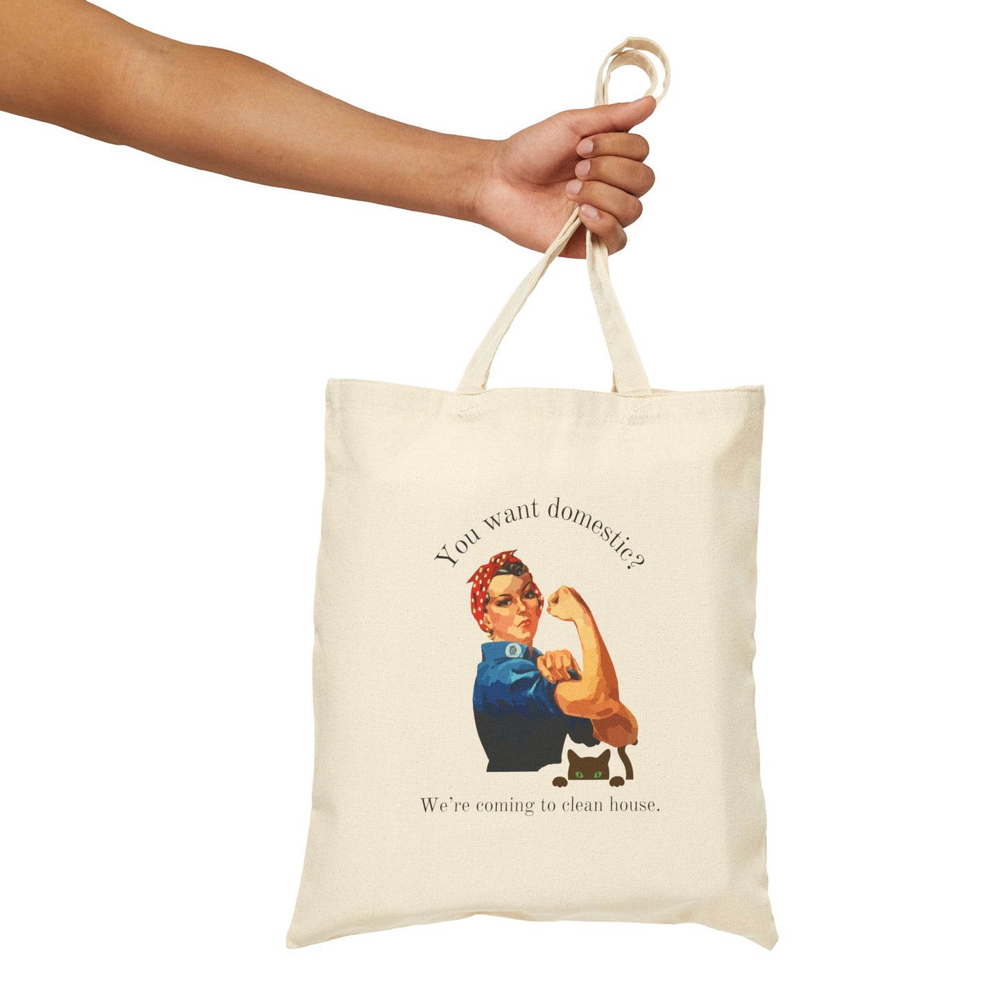 Clean House Cotton Canvas Tote Bag