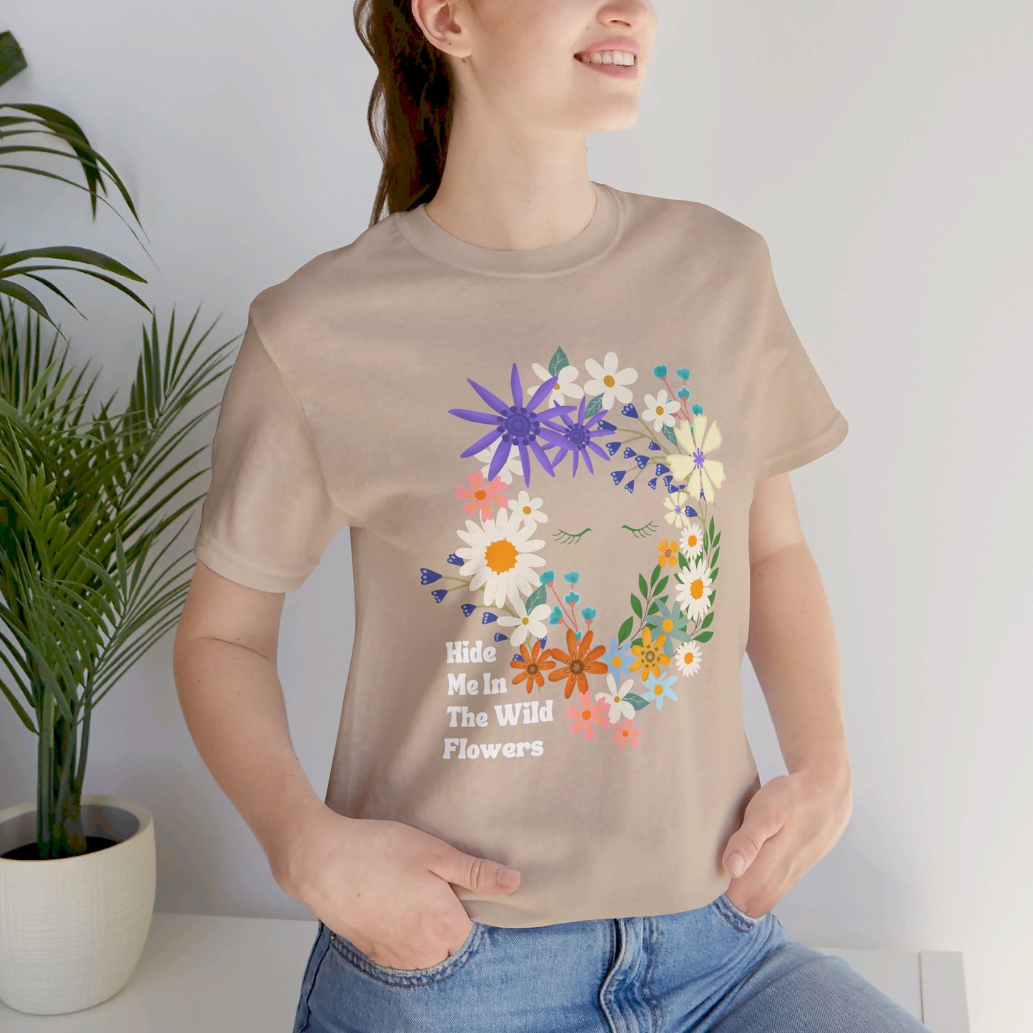 Hide Me In The WIldflowers Unisex Jersey Short Sleeve Tee