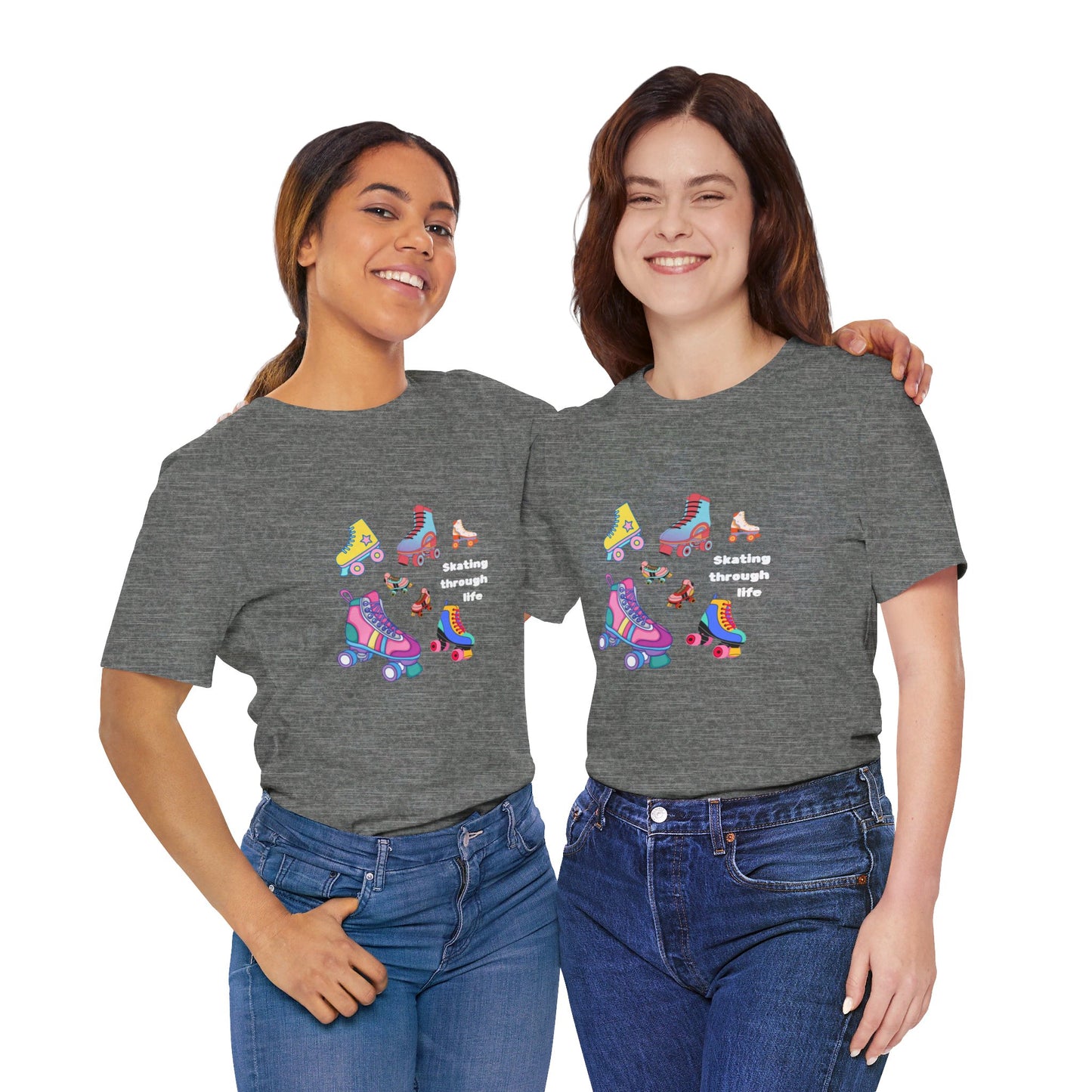 Skating Through Life-Unisex Jersey Short Sleeve Tee