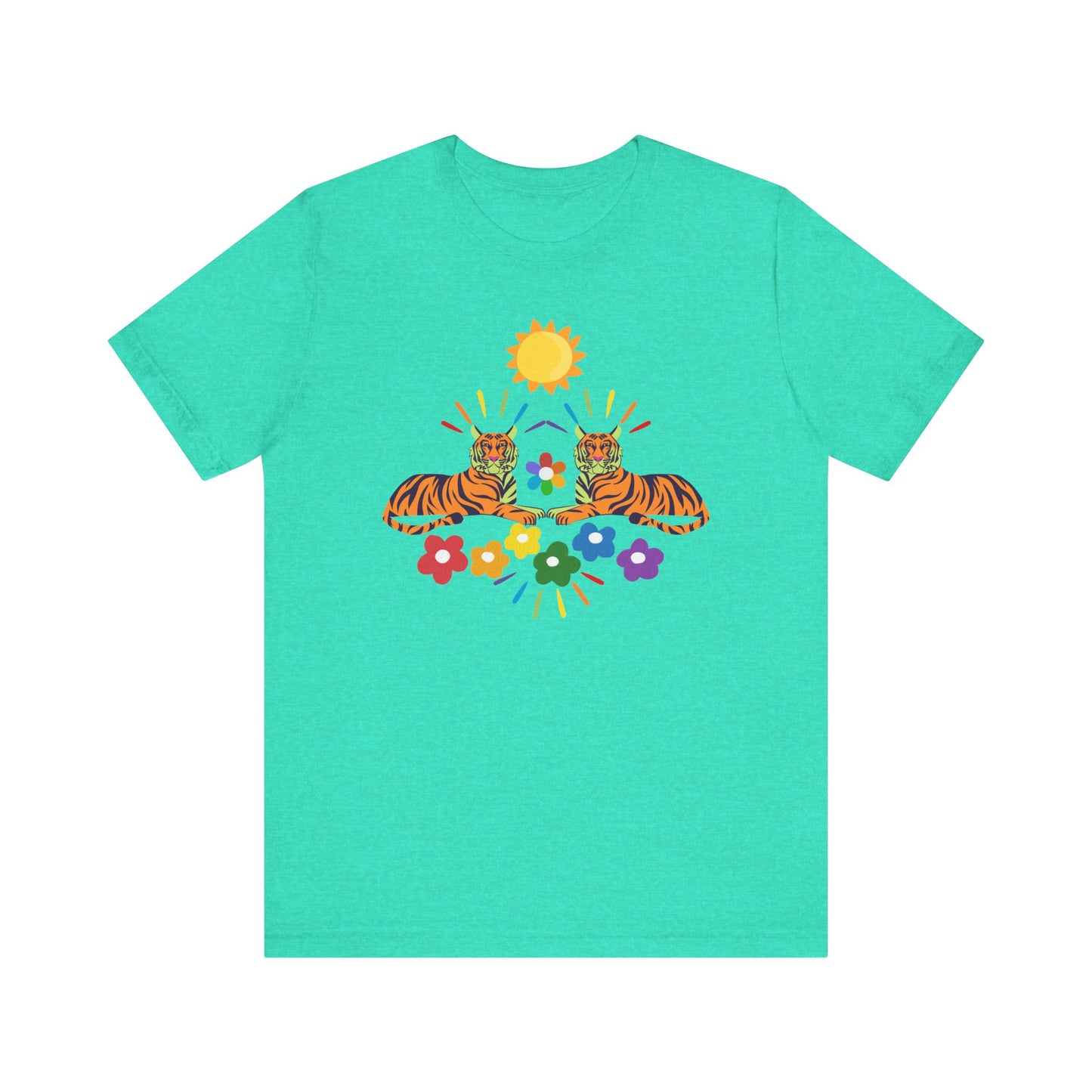 Tiger Flower Unisex Jersey Short Sleeve Tee