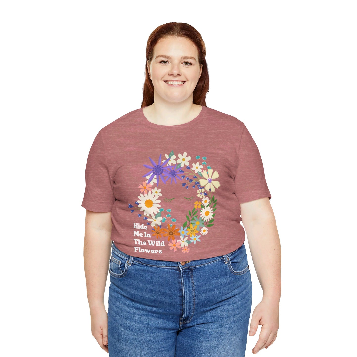 Hide Me In The WIldflowers Unisex Jersey Short Sleeve Tee