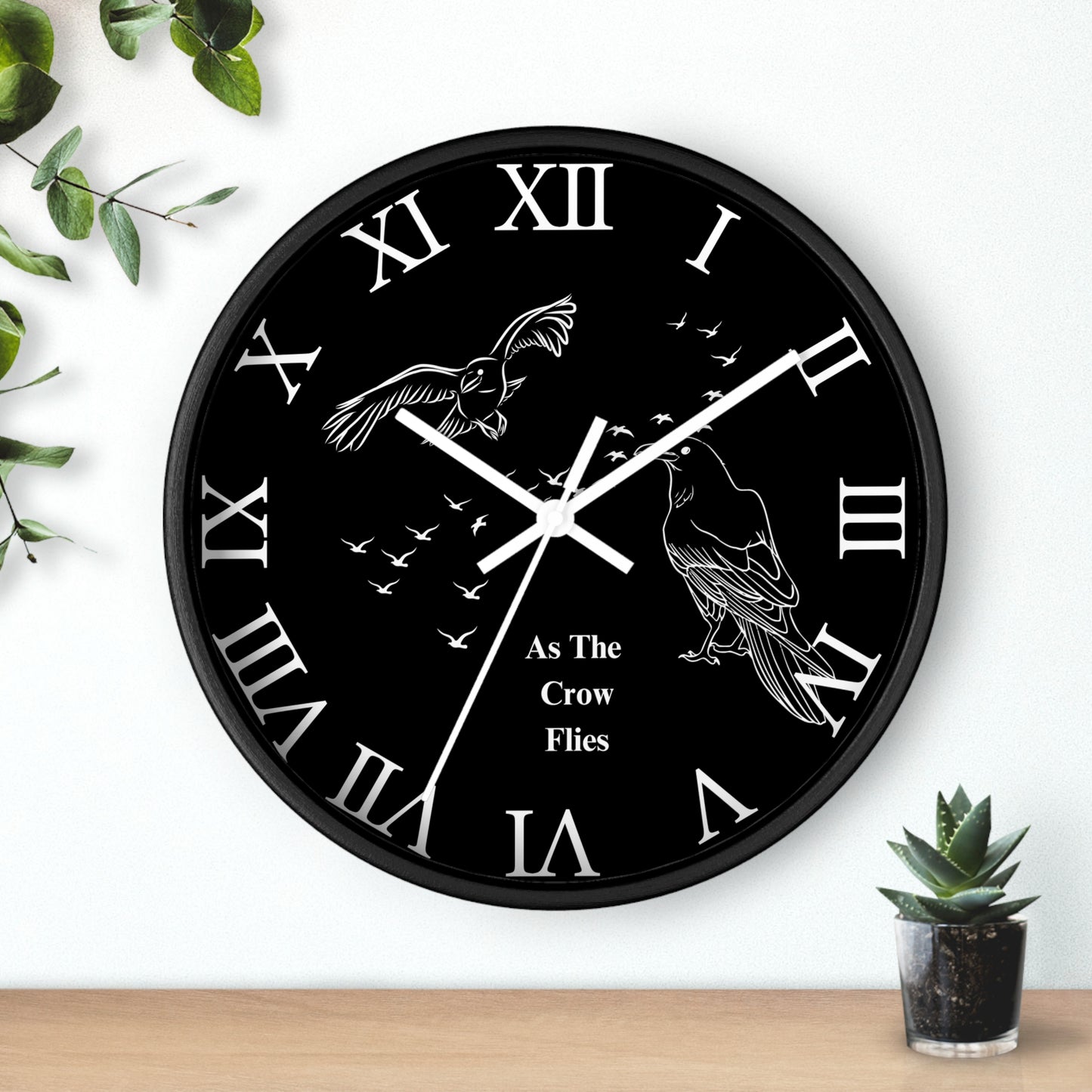 Roman As The Crow Flies Wall Clock