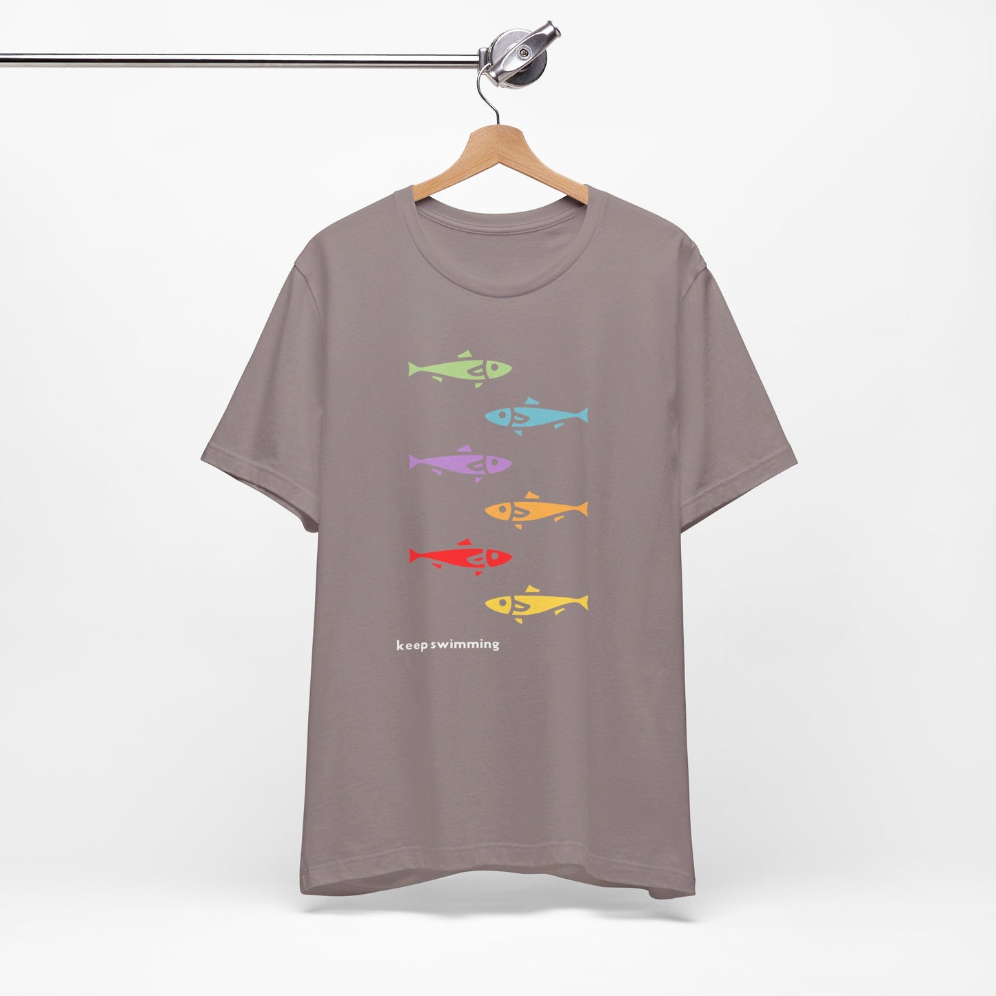 Keep Swimming Rainbow Unisex Jersey Short Sleeve Tee