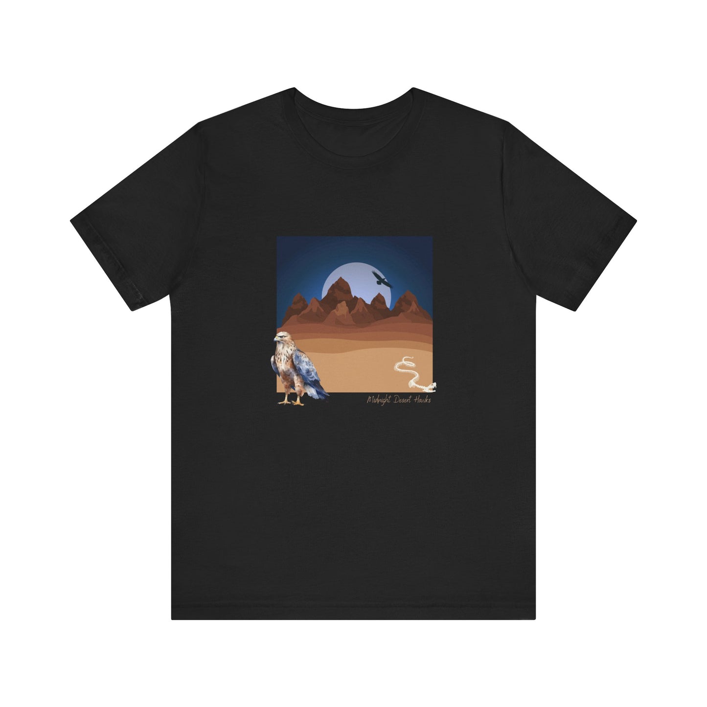 Midnight Desert Hawk-Unisex Jersey Short Sleeve Tee