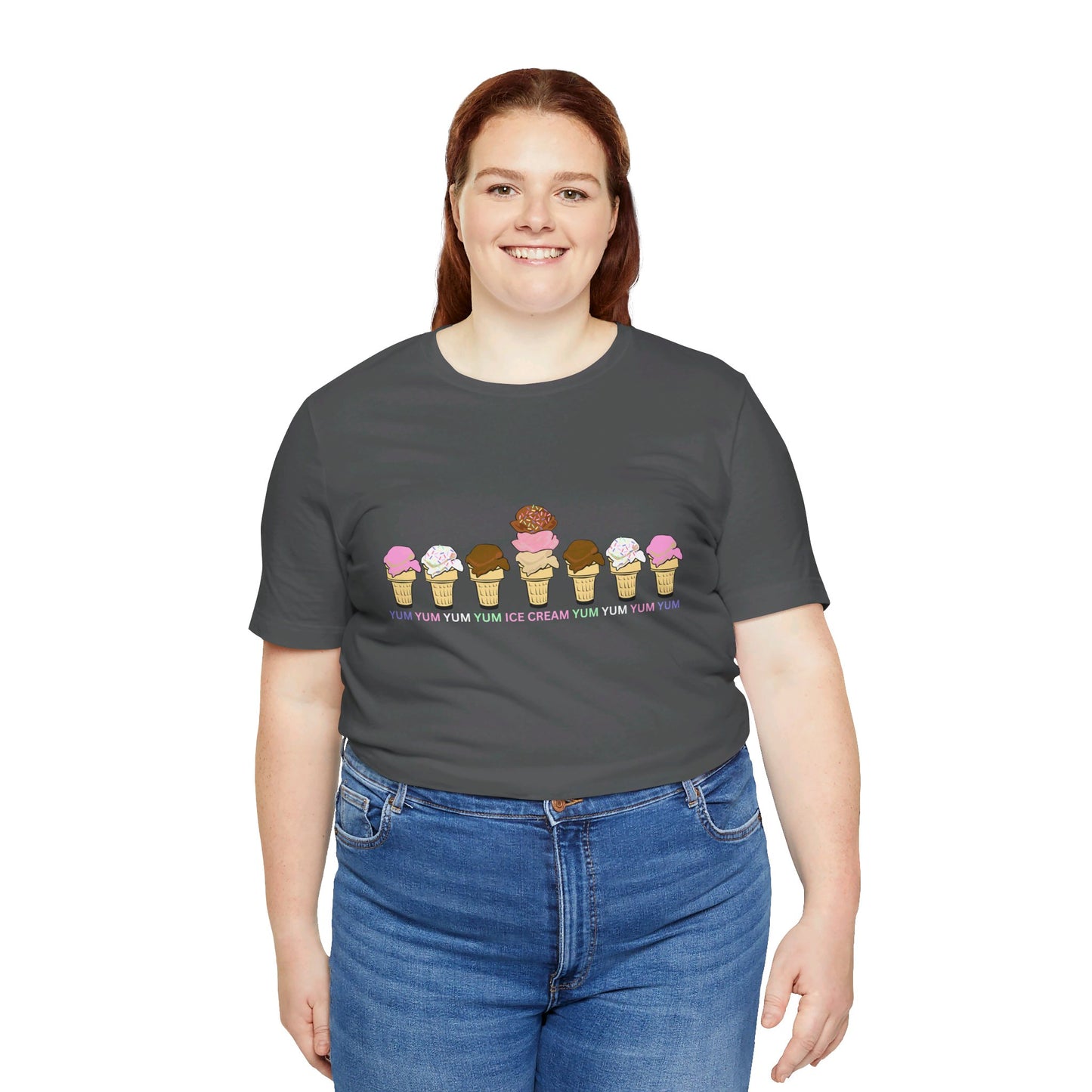 Yum Yum Yum Ice Cream - Unisex Jersey Short Sleeve Tee