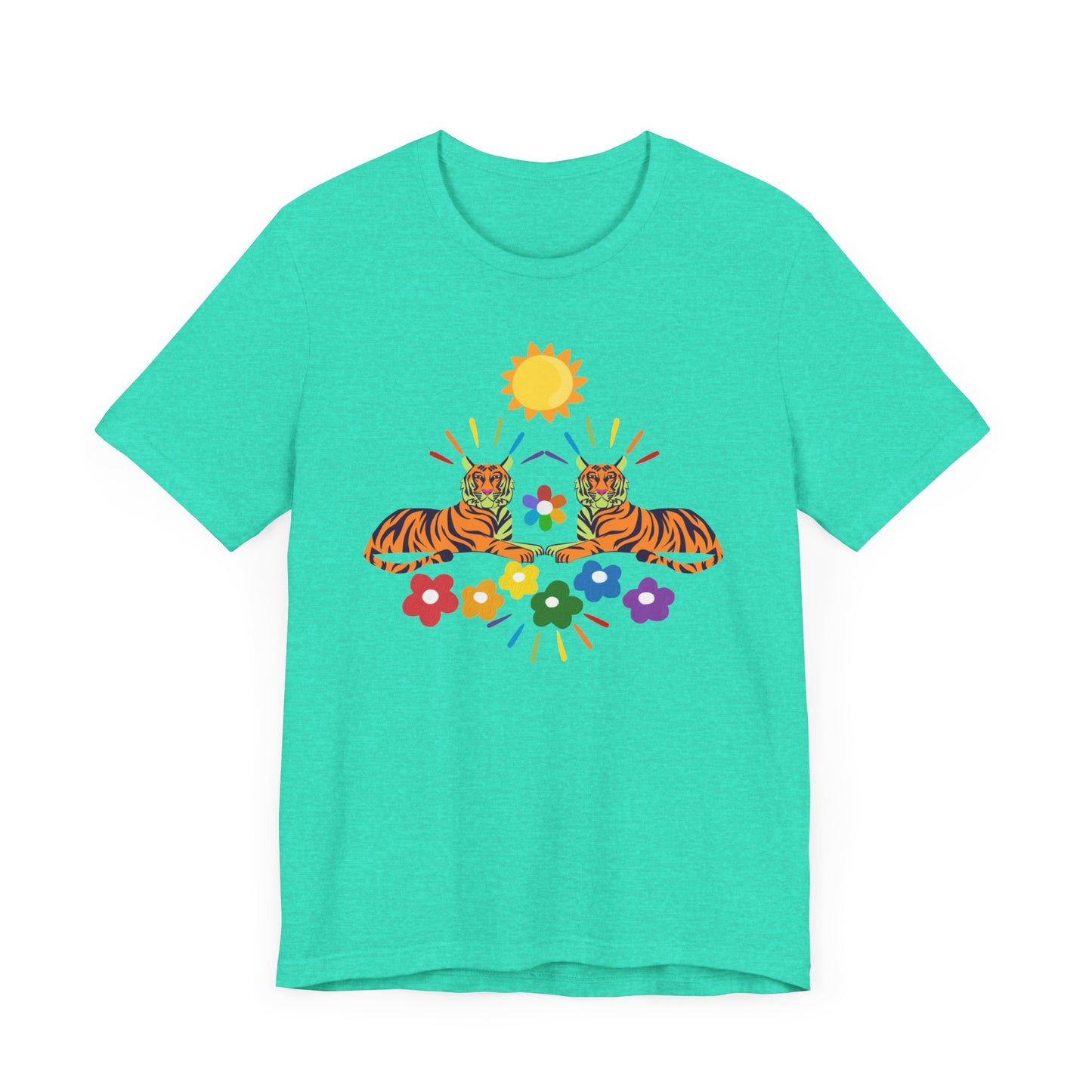 Tiger Flower Unisex Jersey Short Sleeve Tee