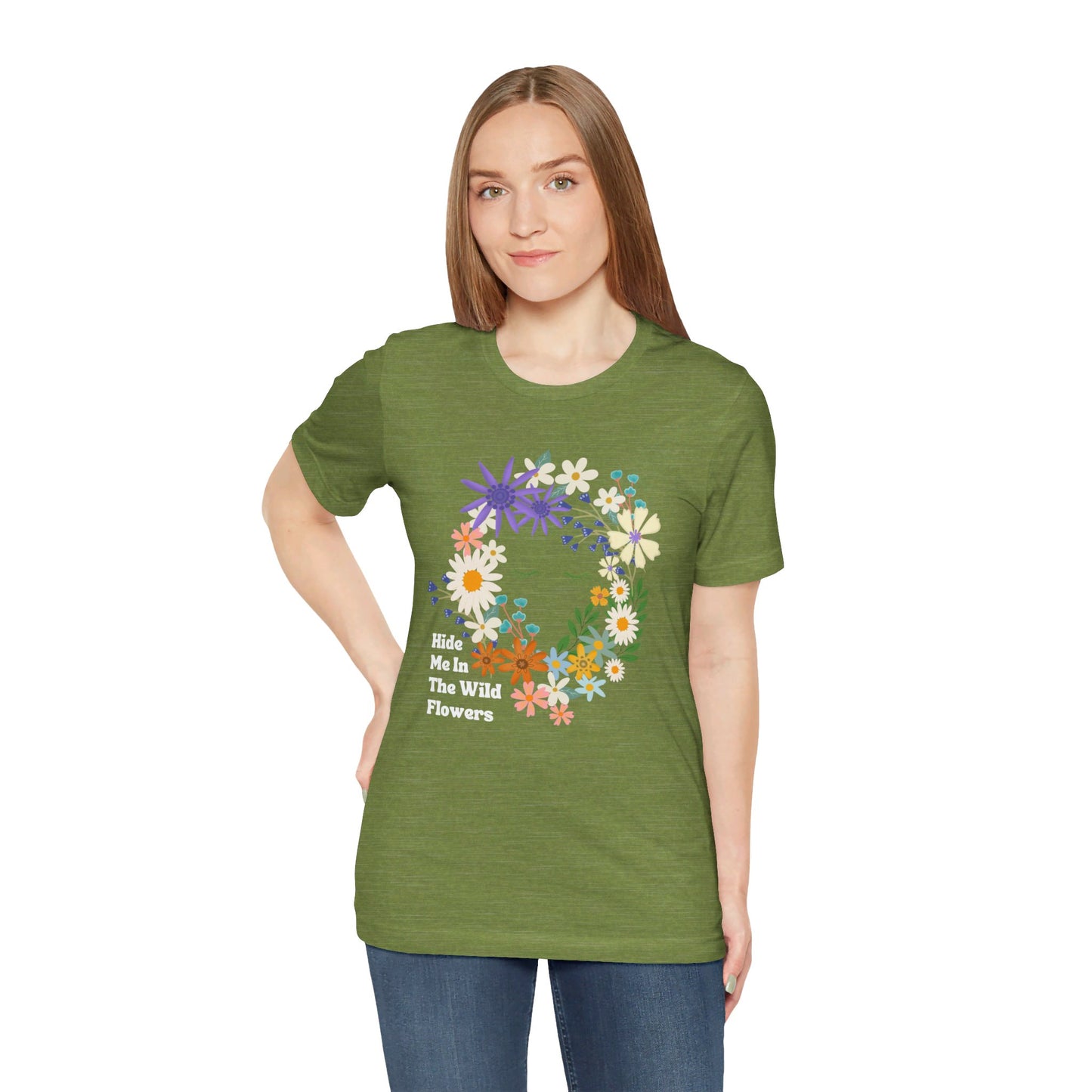 Hide Me In The WIldflowers Unisex Jersey Short Sleeve Tee