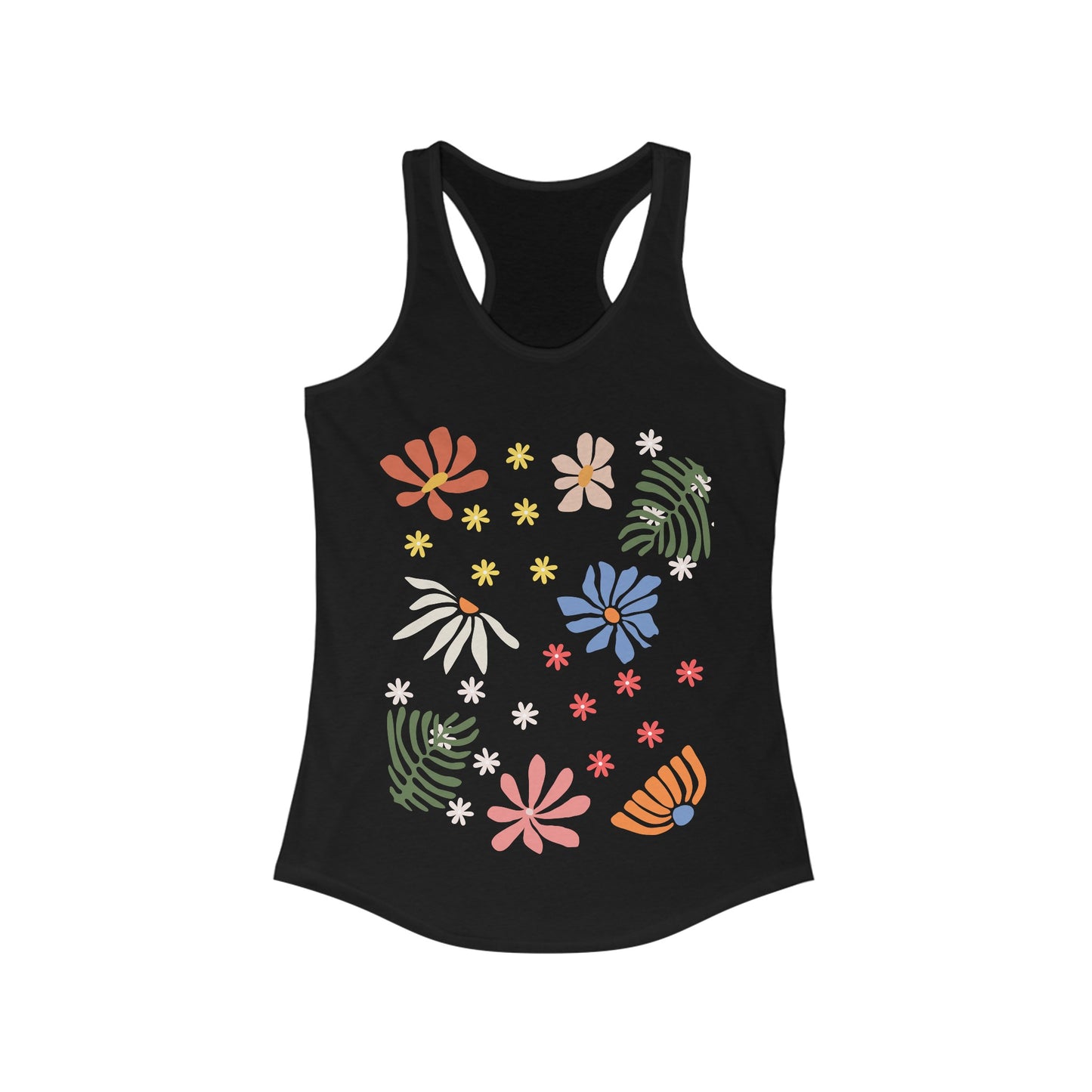 Abstract Flowers Women's Ideal Racerback Tank
