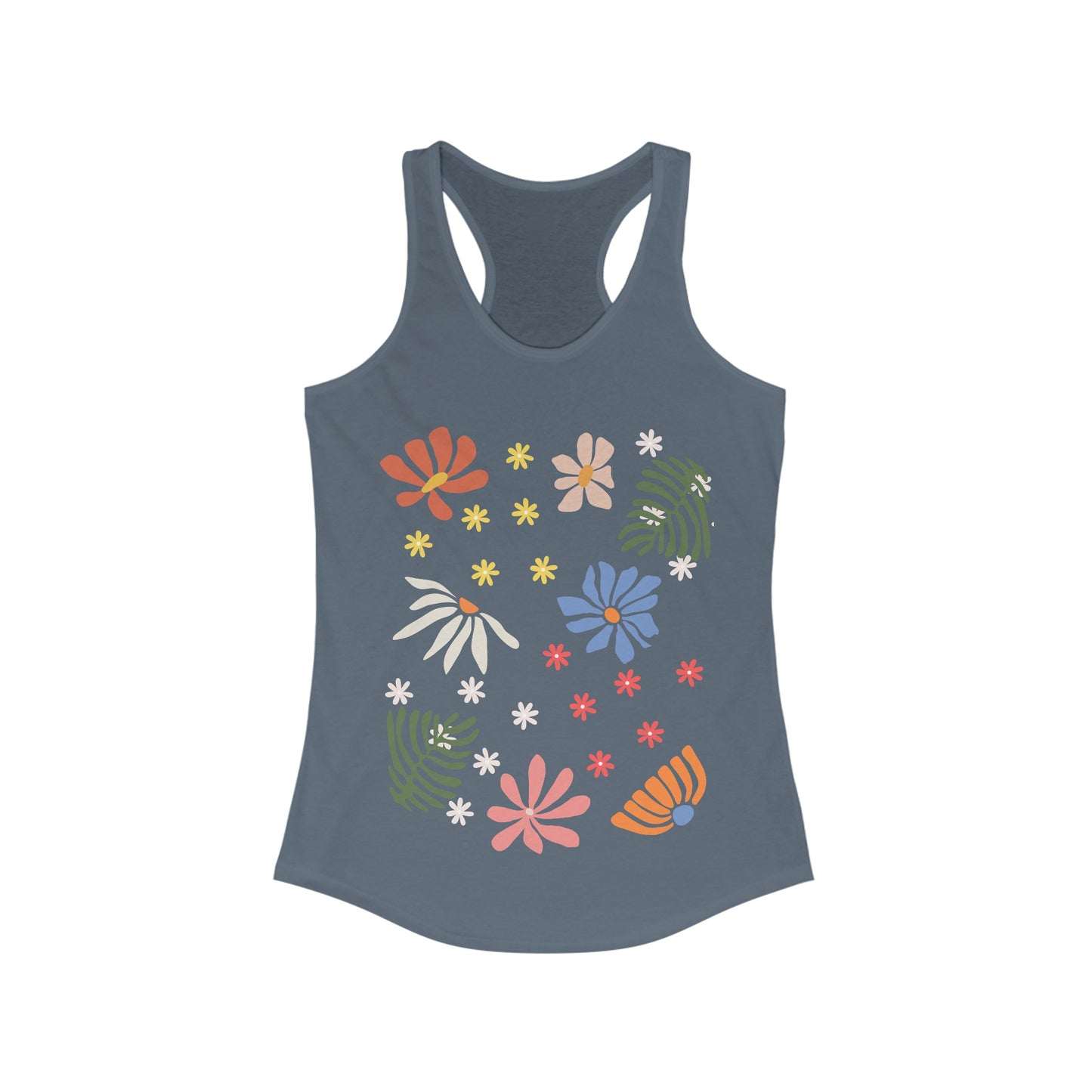 Abstract Flowers Women's Ideal Racerback Tank