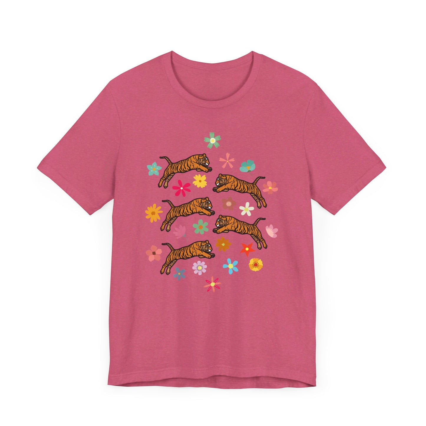 Flower Tiger - Unisex Jersey Short Sleeve Tee