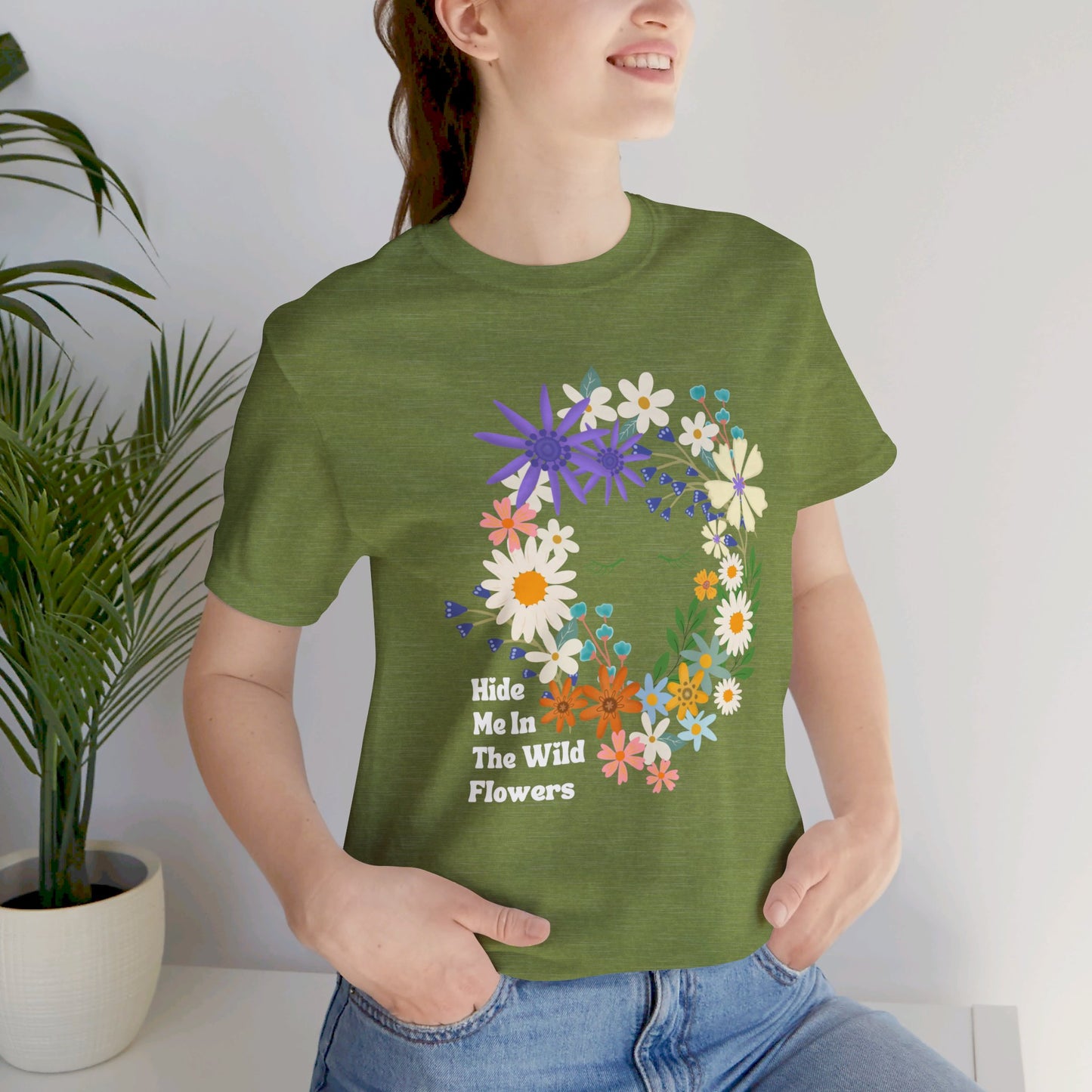 Hide Me In The WIldflowers Unisex Jersey Short Sleeve Tee