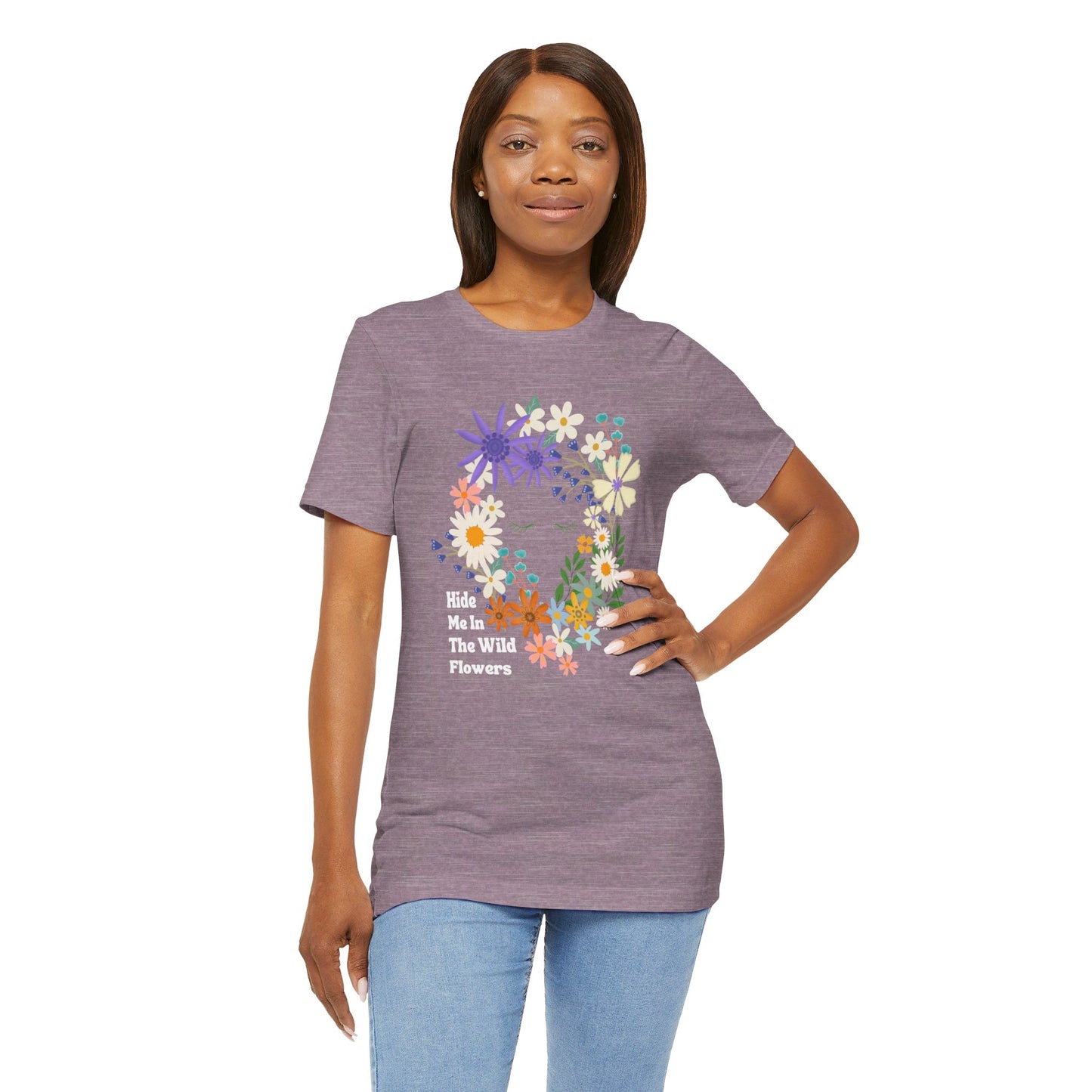 Hide Me In The WIldflowers Unisex Jersey Short Sleeve Tee