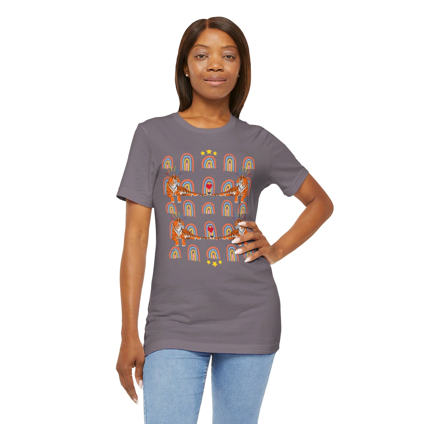 Rainbow Tigers - Unisex Jersey Short Sleeve Tee