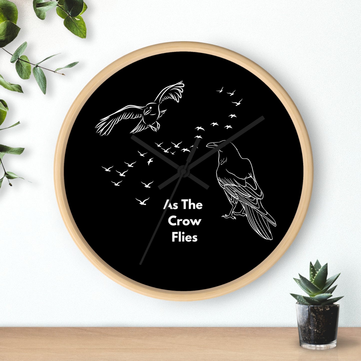 As the Crow Flies Wall Clock