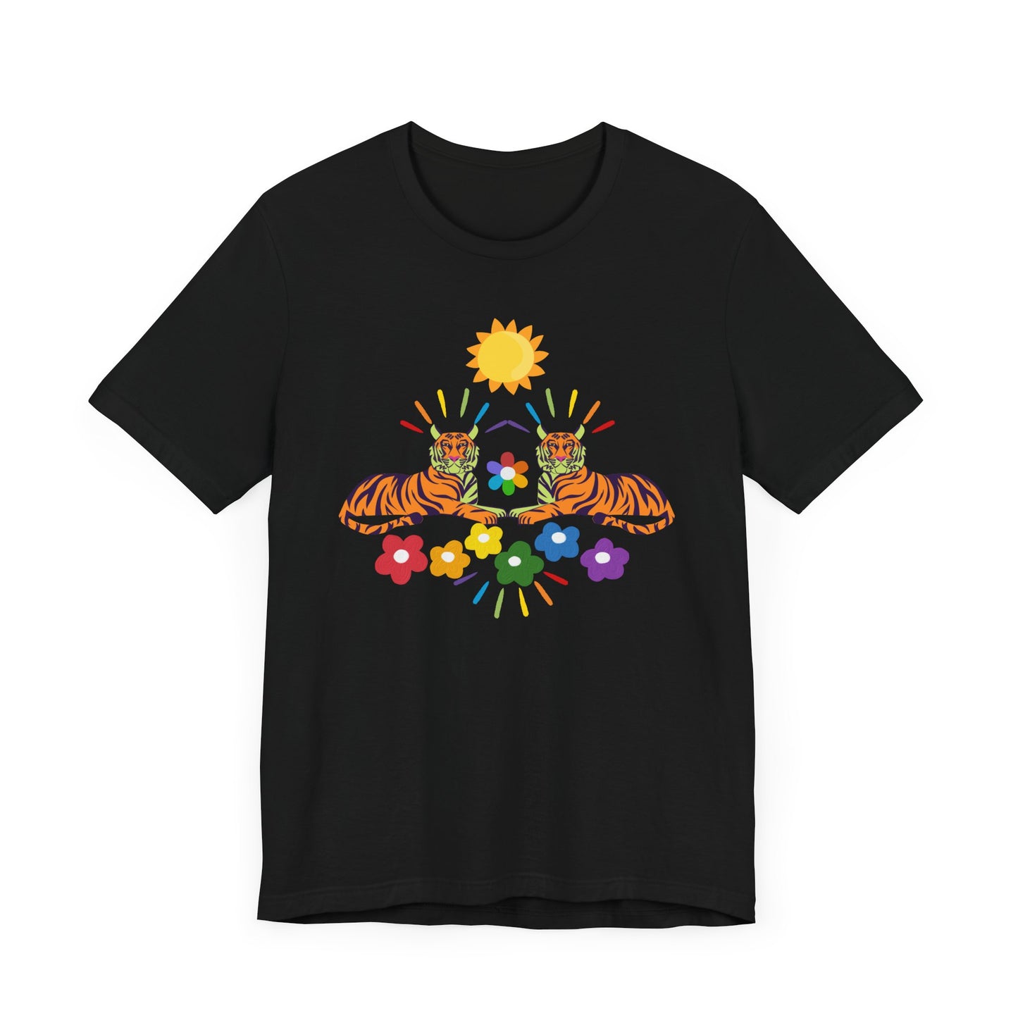 Tiger Flower Unisex Jersey Short Sleeve Tee