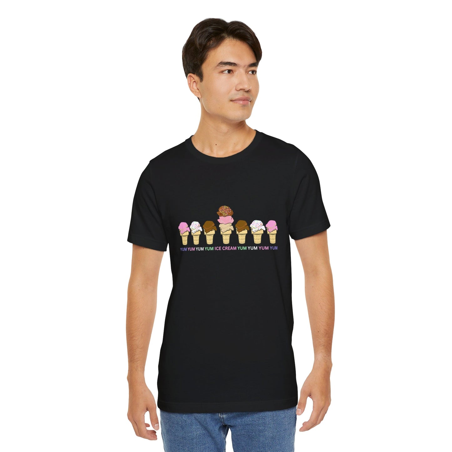 Yum Yum Yum Ice Cream - Unisex Jersey Short Sleeve Tee