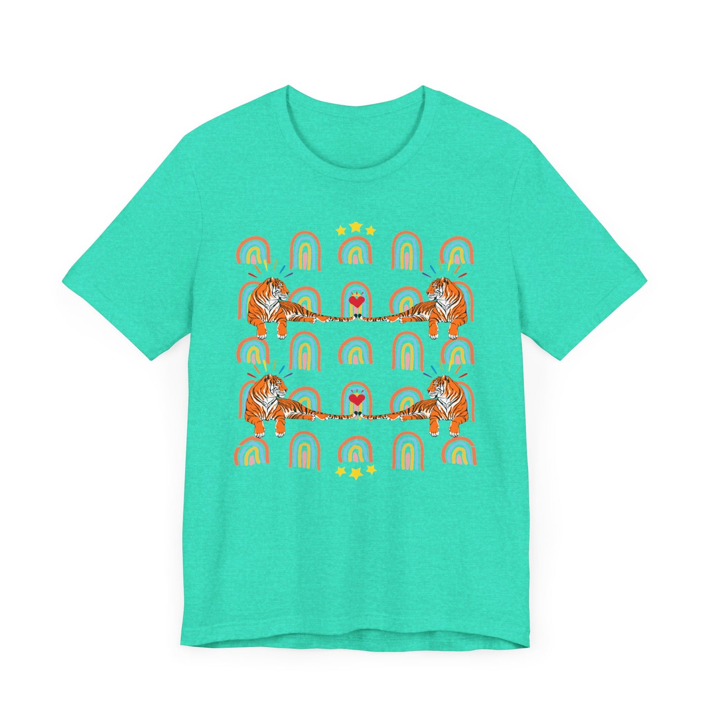 Rainbow Tigers - Unisex Jersey Short Sleeve Tee