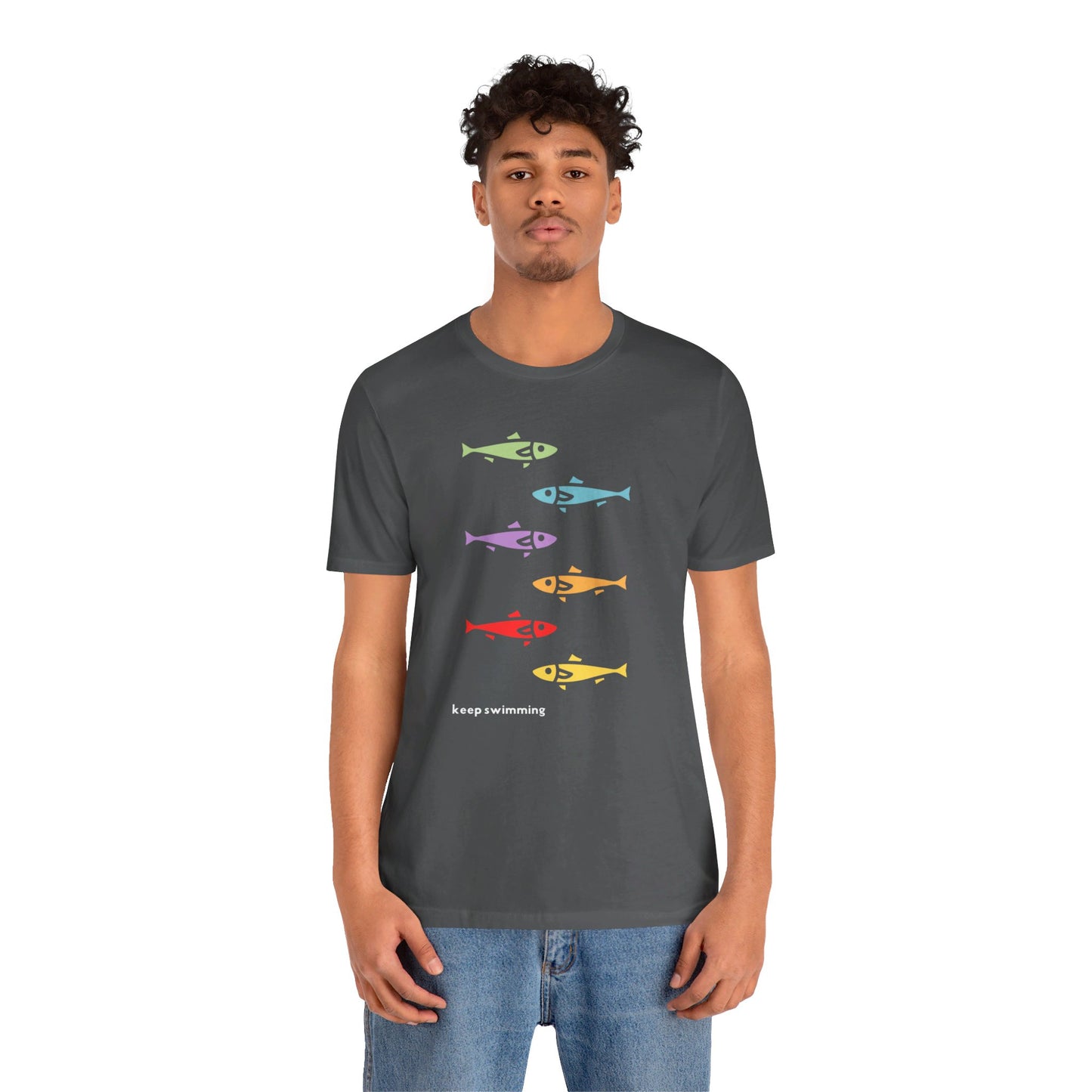 Keep Swimming Rainbow Unisex Jersey Short Sleeve Tee