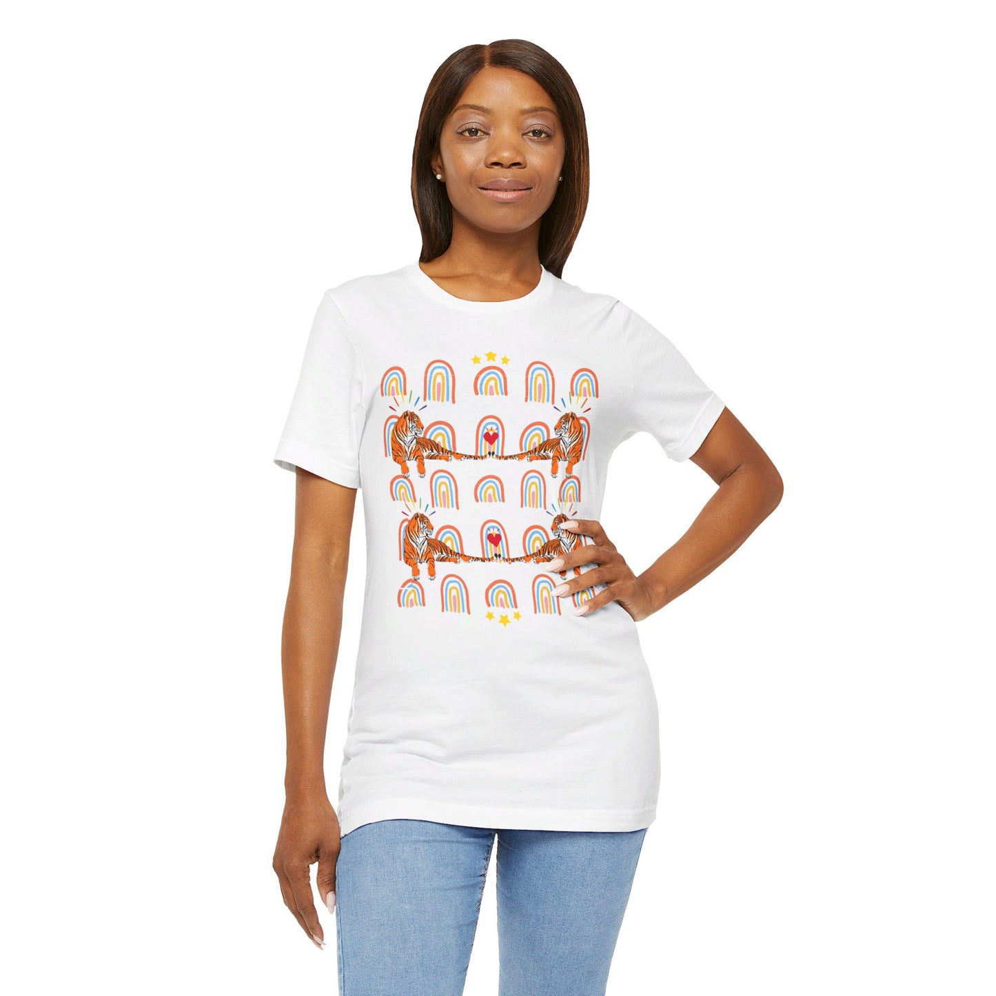 Rainbow Tigers - Unisex Jersey Short Sleeve Tee