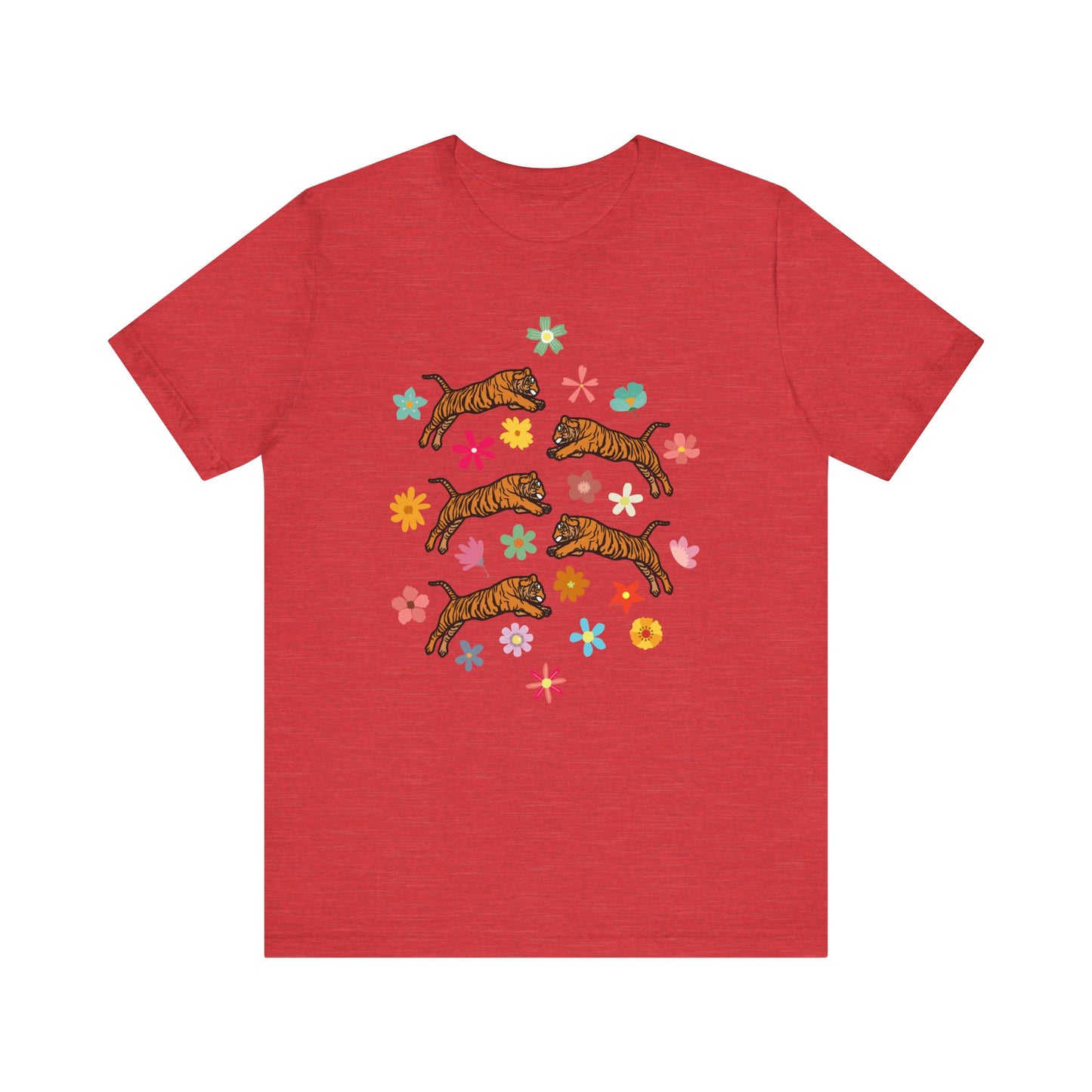 Flower Tiger - Unisex Jersey Short Sleeve Tee