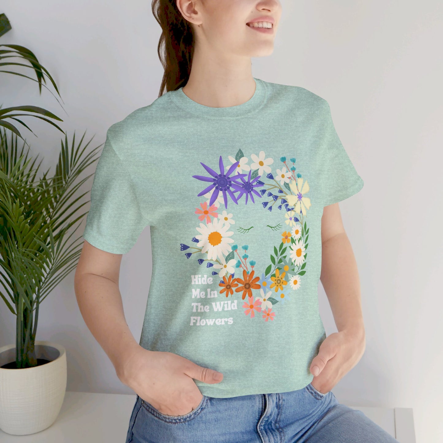 Hide Me In The WIldflowers Unisex Jersey Short Sleeve Tee