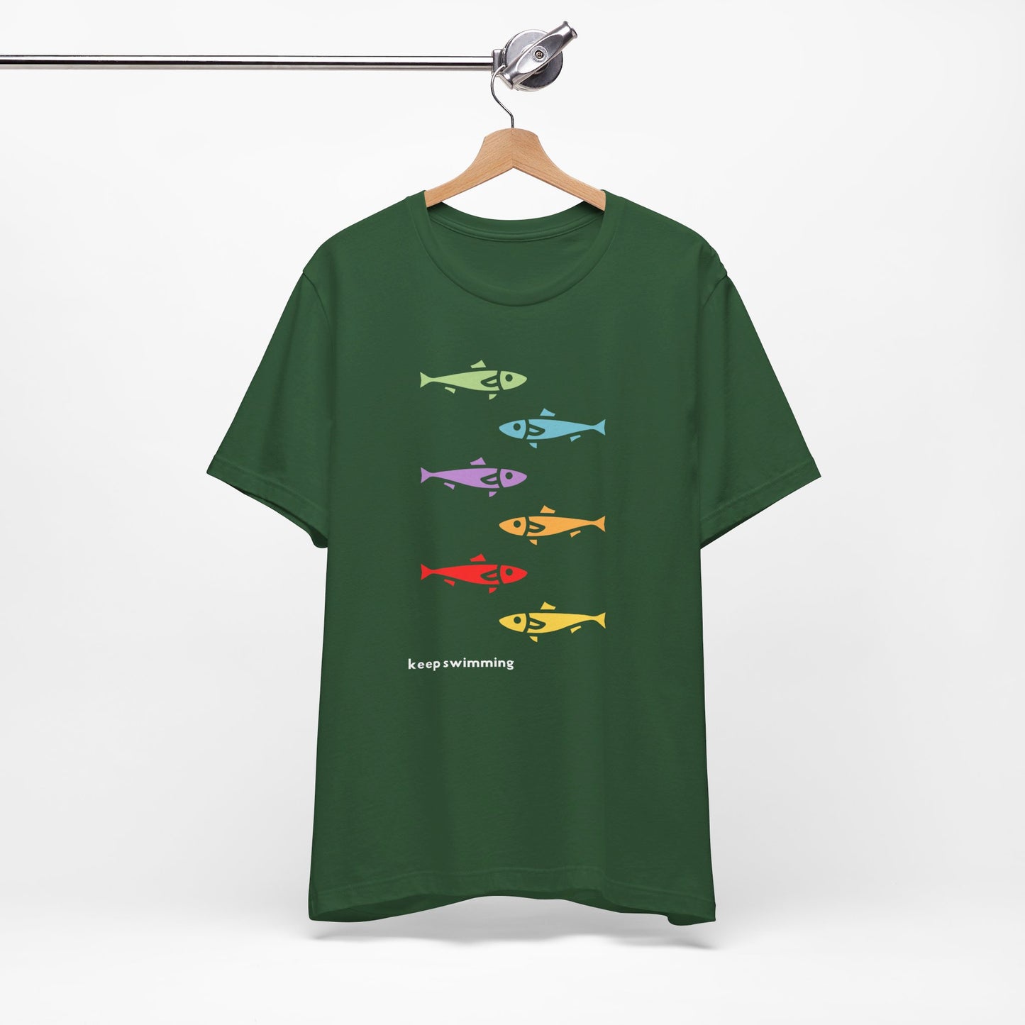 Keep Swimming Rainbow Unisex Jersey Short Sleeve Tee