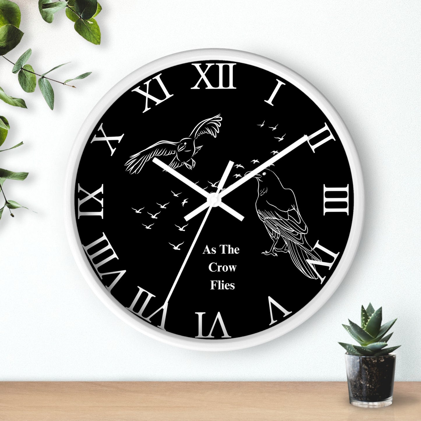 Roman As The Crow Flies Wall Clock