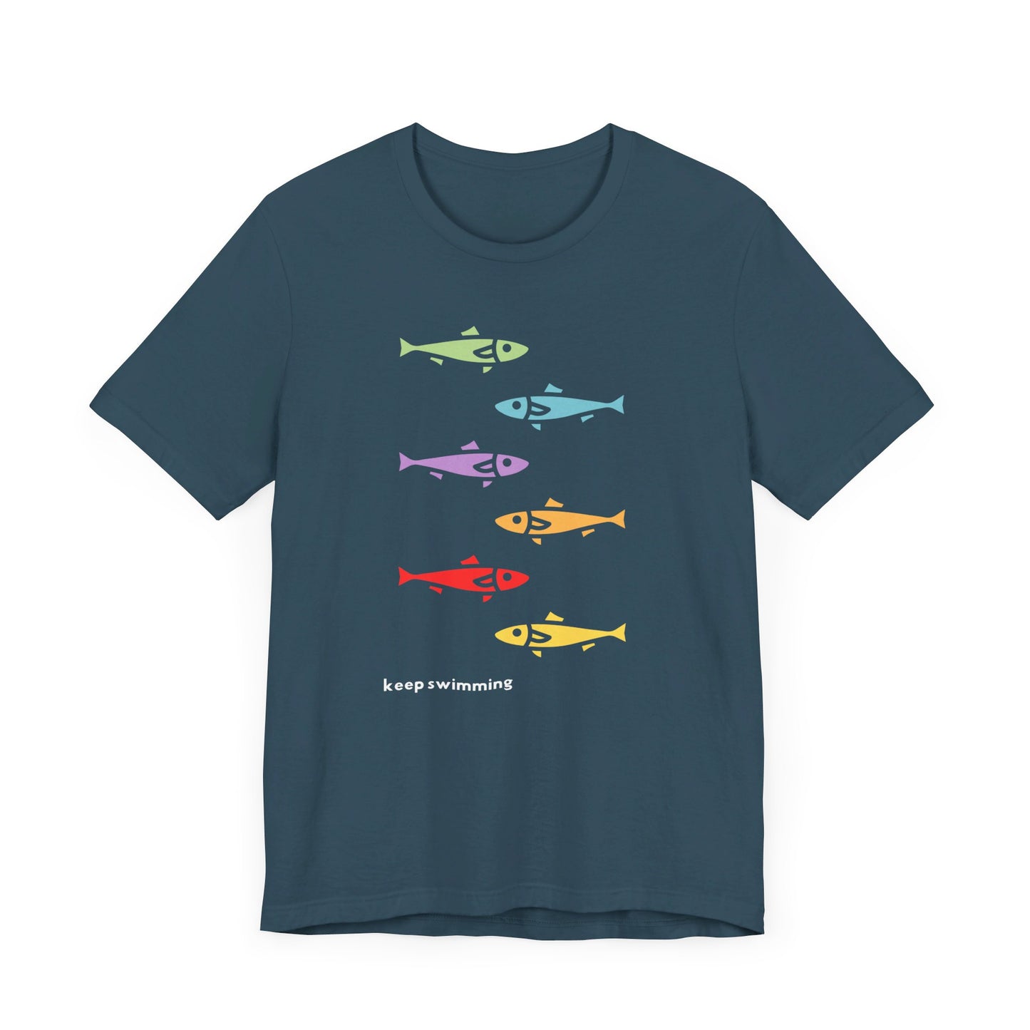 Keep Swimming Rainbow Unisex Jersey Short Sleeve Tee