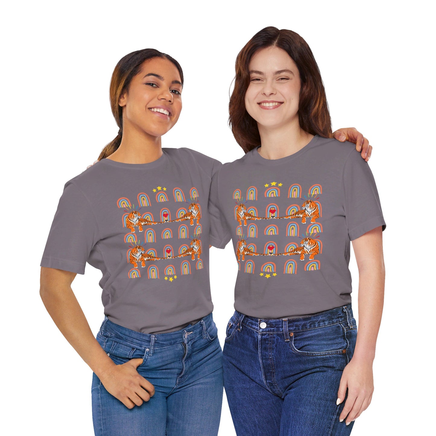 Rainbow Tigers - Unisex Jersey Short Sleeve Tee