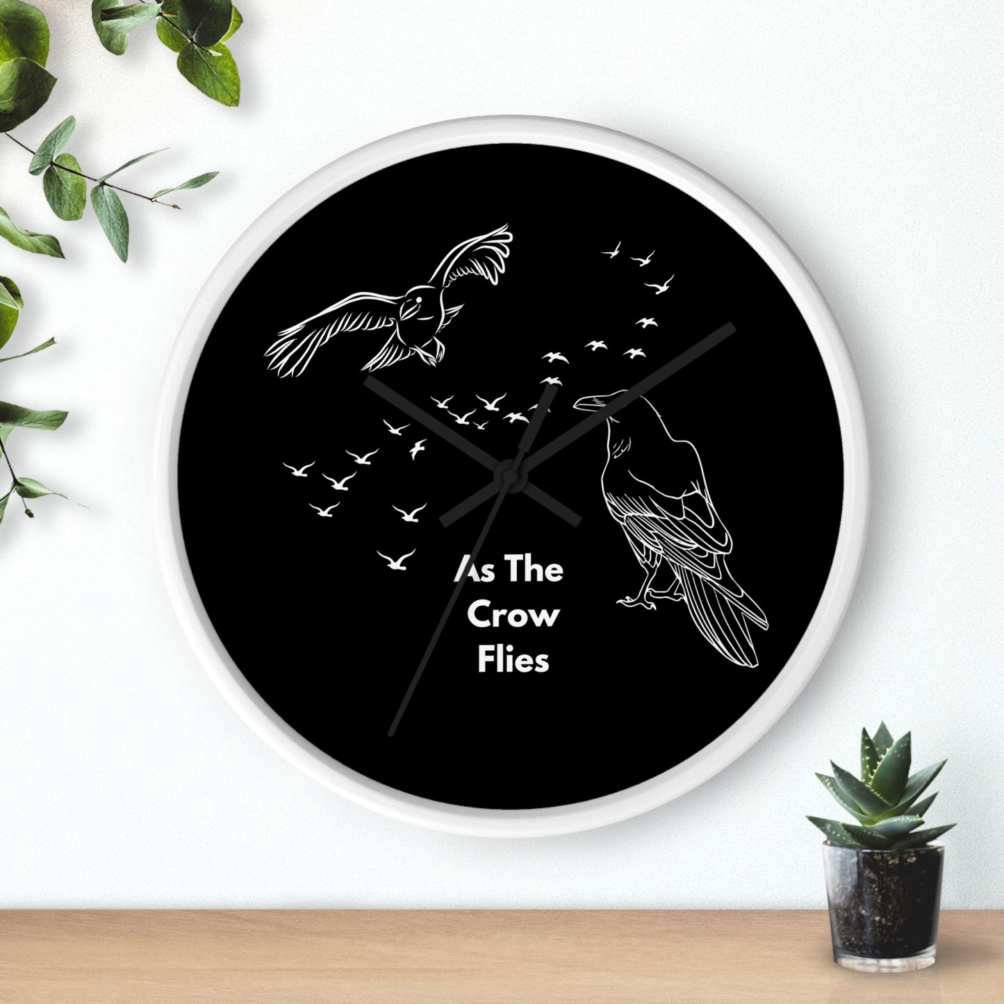 As the Crow Flies Wall Clock