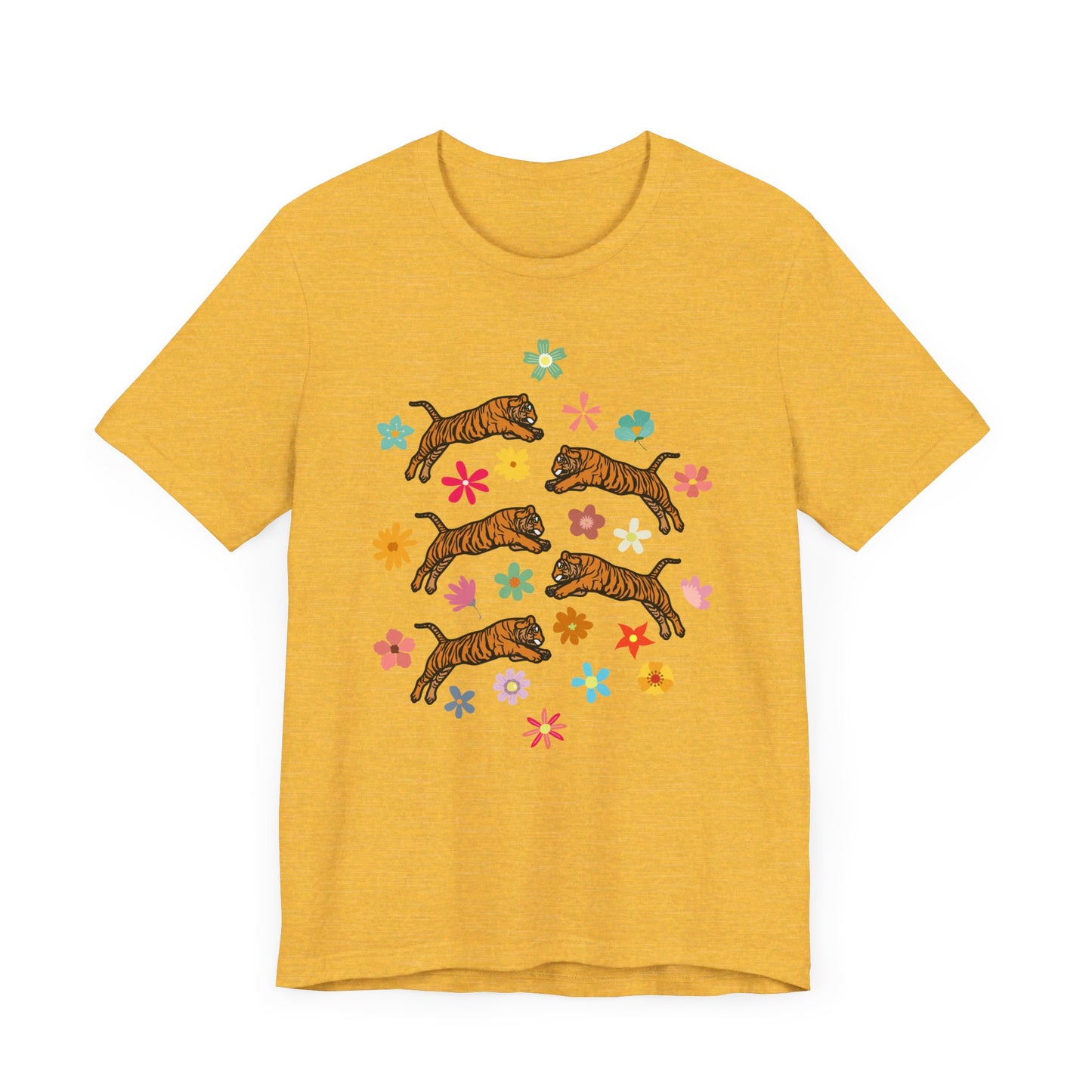 Flower Tiger - Unisex Jersey Short Sleeve Tee
