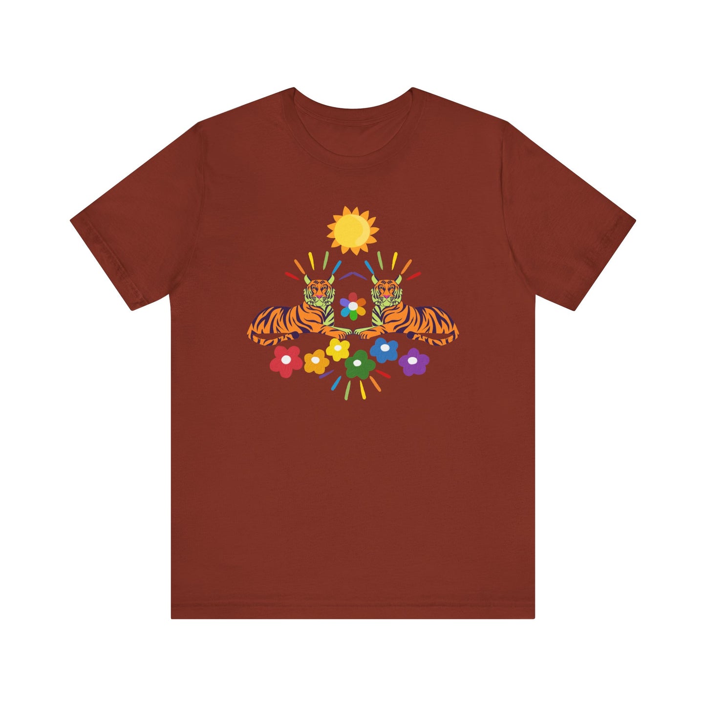 Tiger Flower Unisex Jersey Short Sleeve Tee