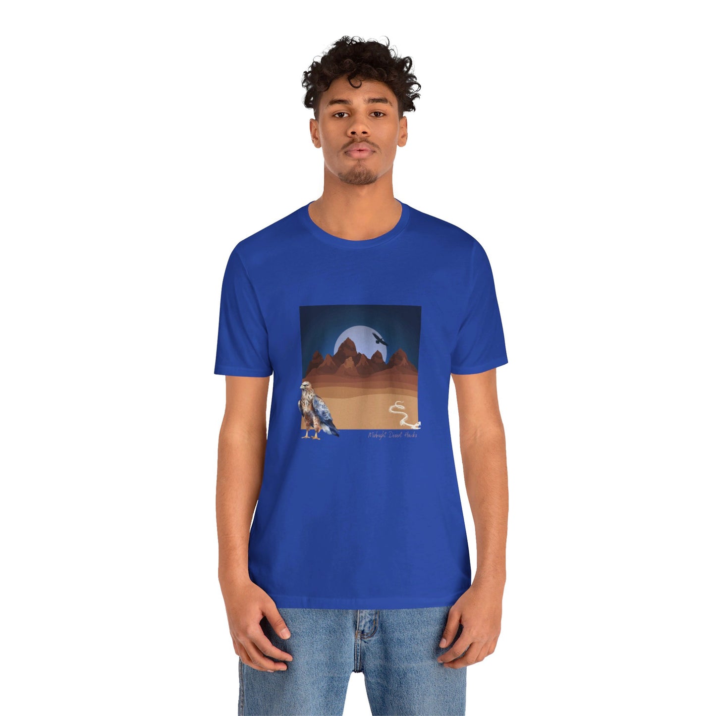 Midnight Desert Hawk-Unisex Jersey Short Sleeve Tee