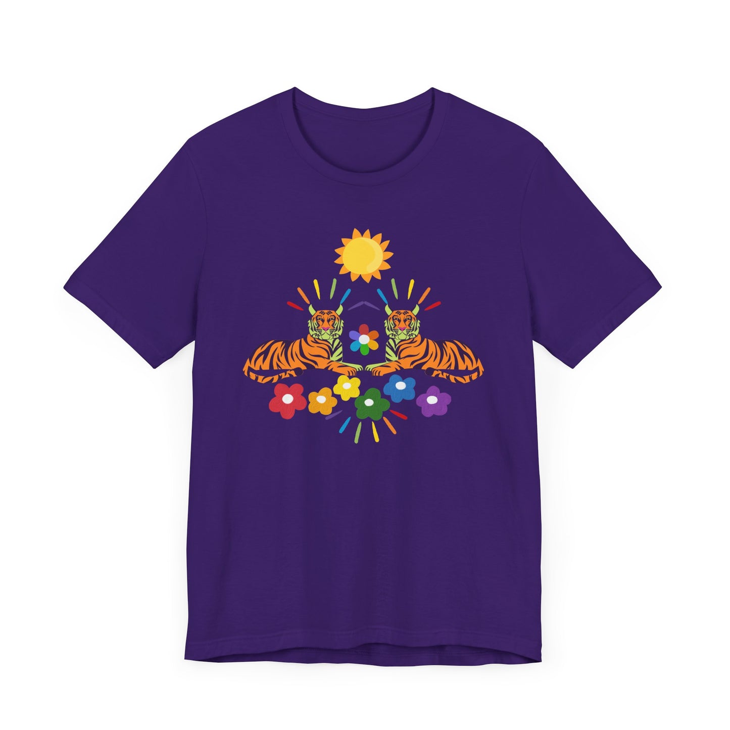 Tiger Flower Unisex Jersey Short Sleeve Tee