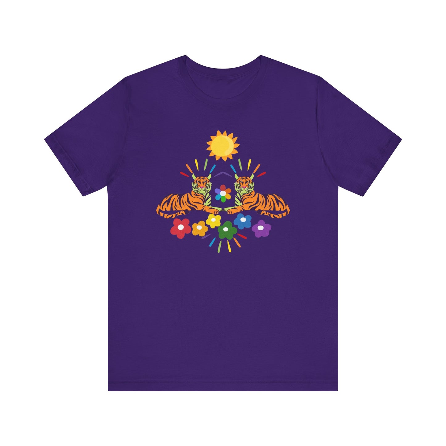 Tiger Flower Unisex Jersey Short Sleeve Tee