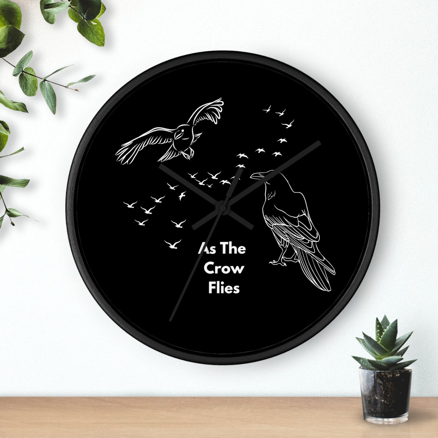 As the Crow Flies Wall Clock