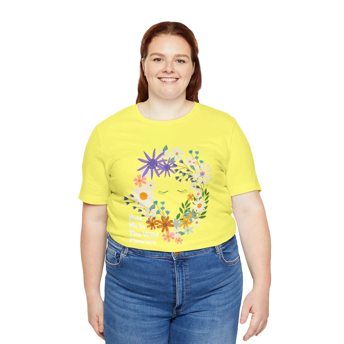 Hide Me In The WIldflowers Unisex Jersey Short Sleeve Tee