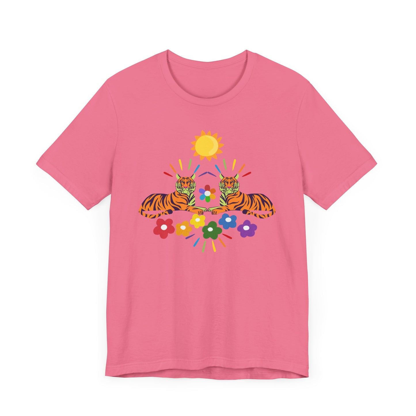 Tiger Flower Unisex Jersey Short Sleeve Tee