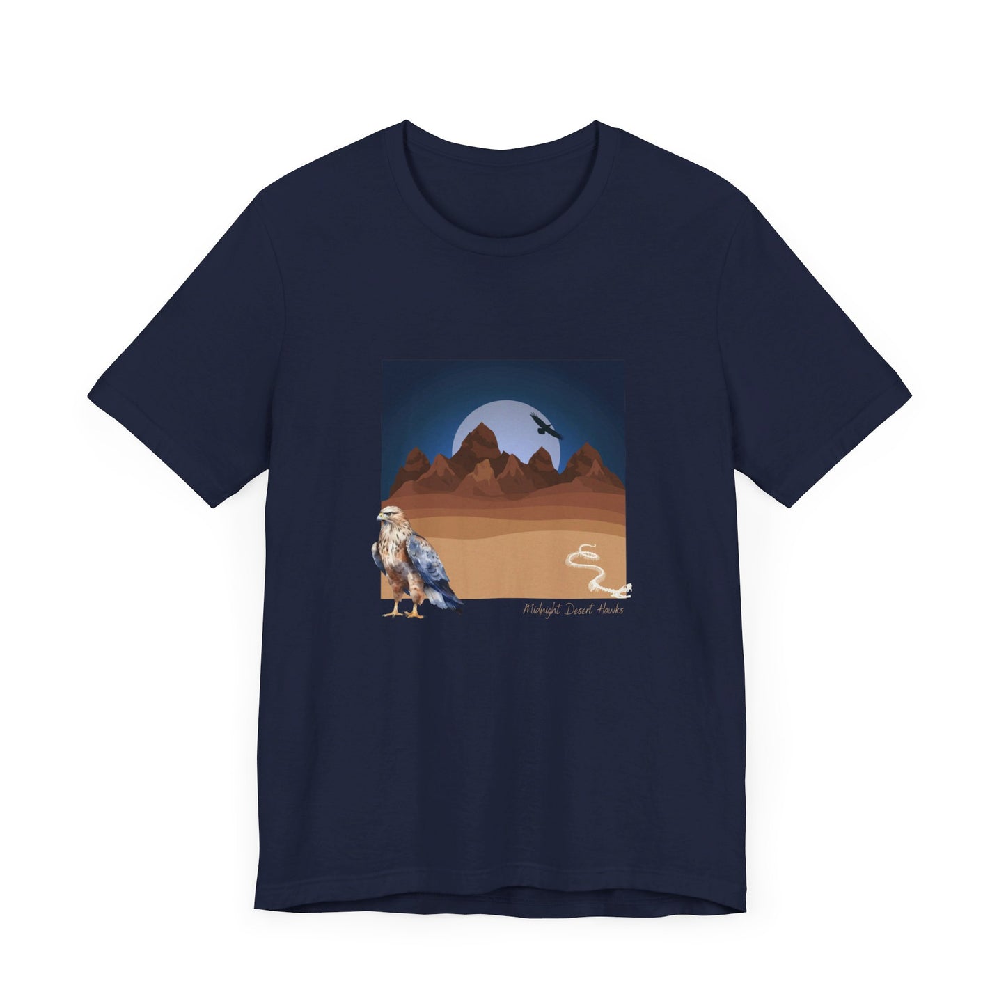 Midnight Desert Hawk-Unisex Jersey Short Sleeve Tee
