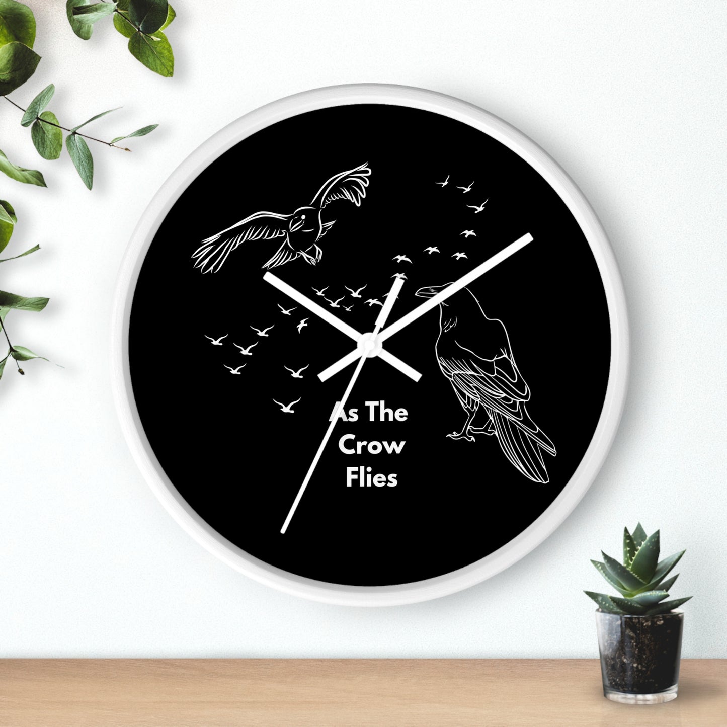 As the Crow Flies Wall Clock