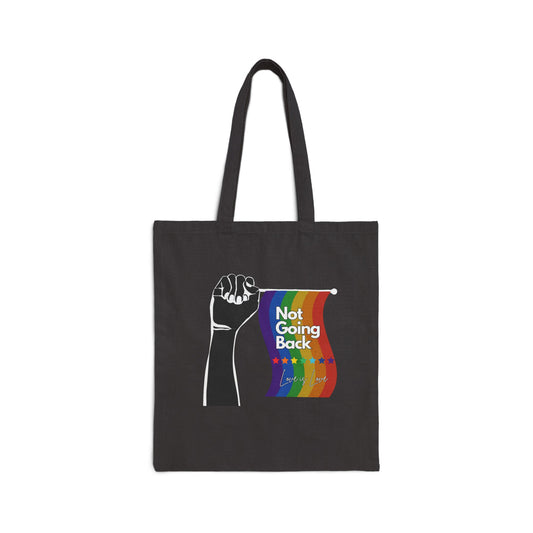 Rainbow Not Going Back Cotton Canvas Tote Bag