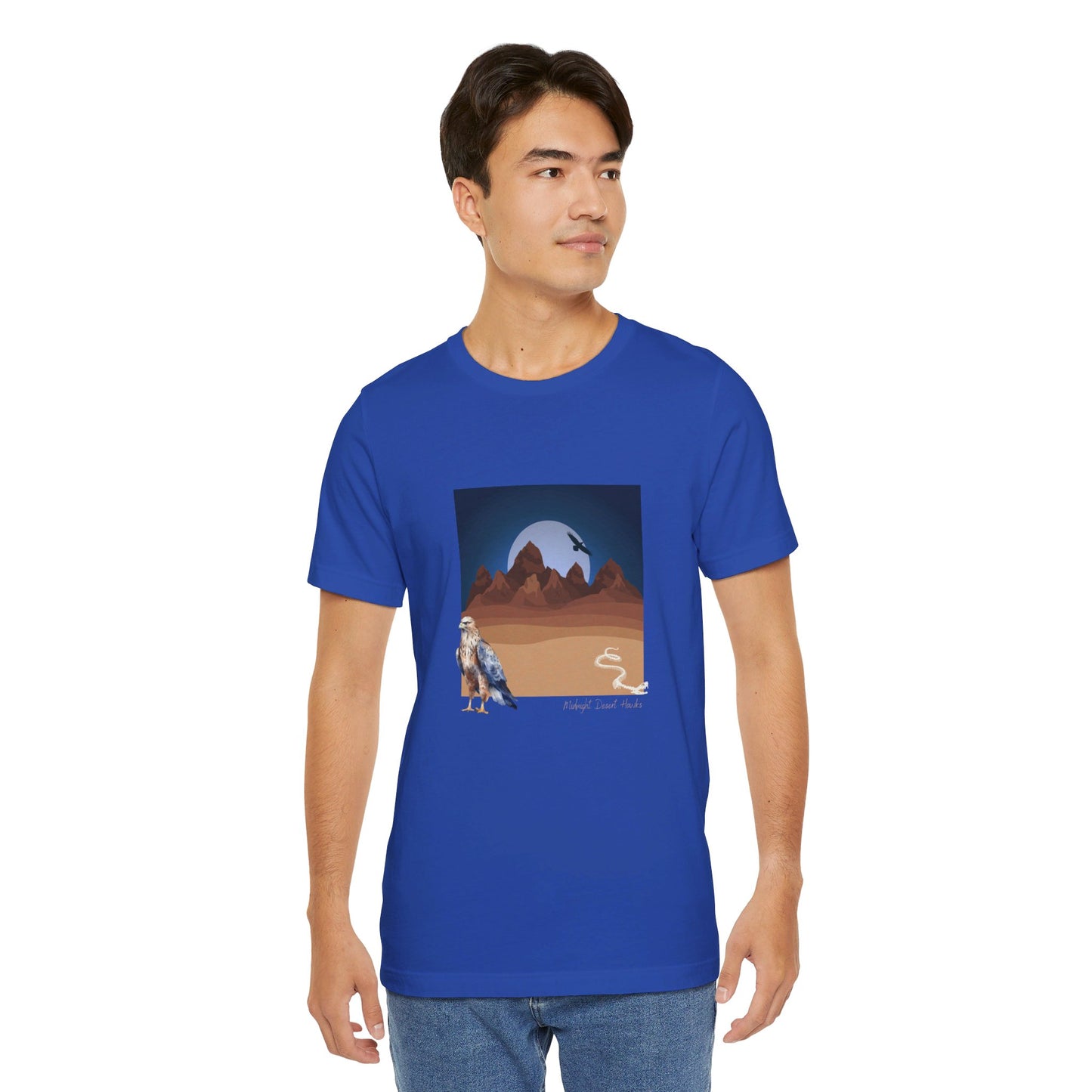 Midnight Desert Hawk-Unisex Jersey Short Sleeve Tee