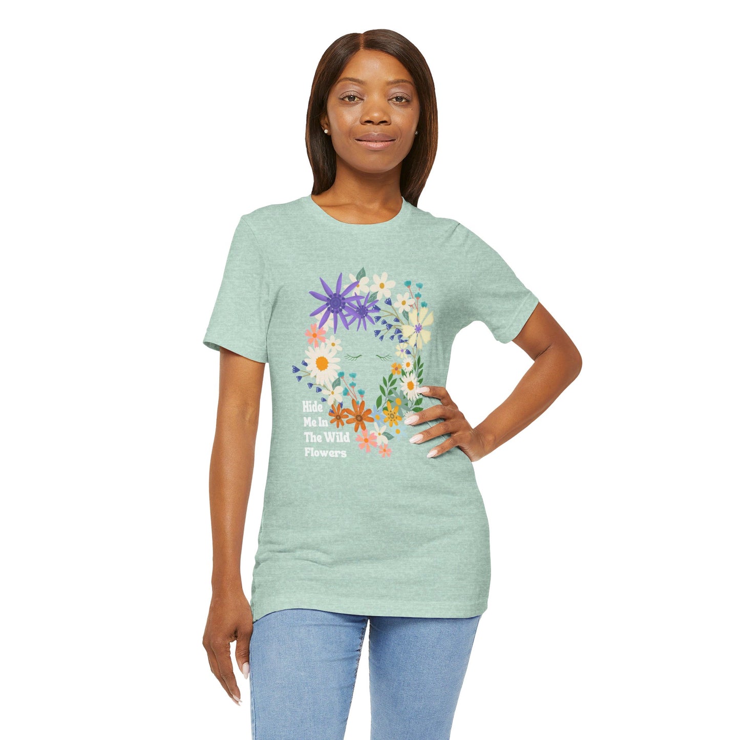 Hide Me In The WIldflowers Unisex Jersey Short Sleeve Tee