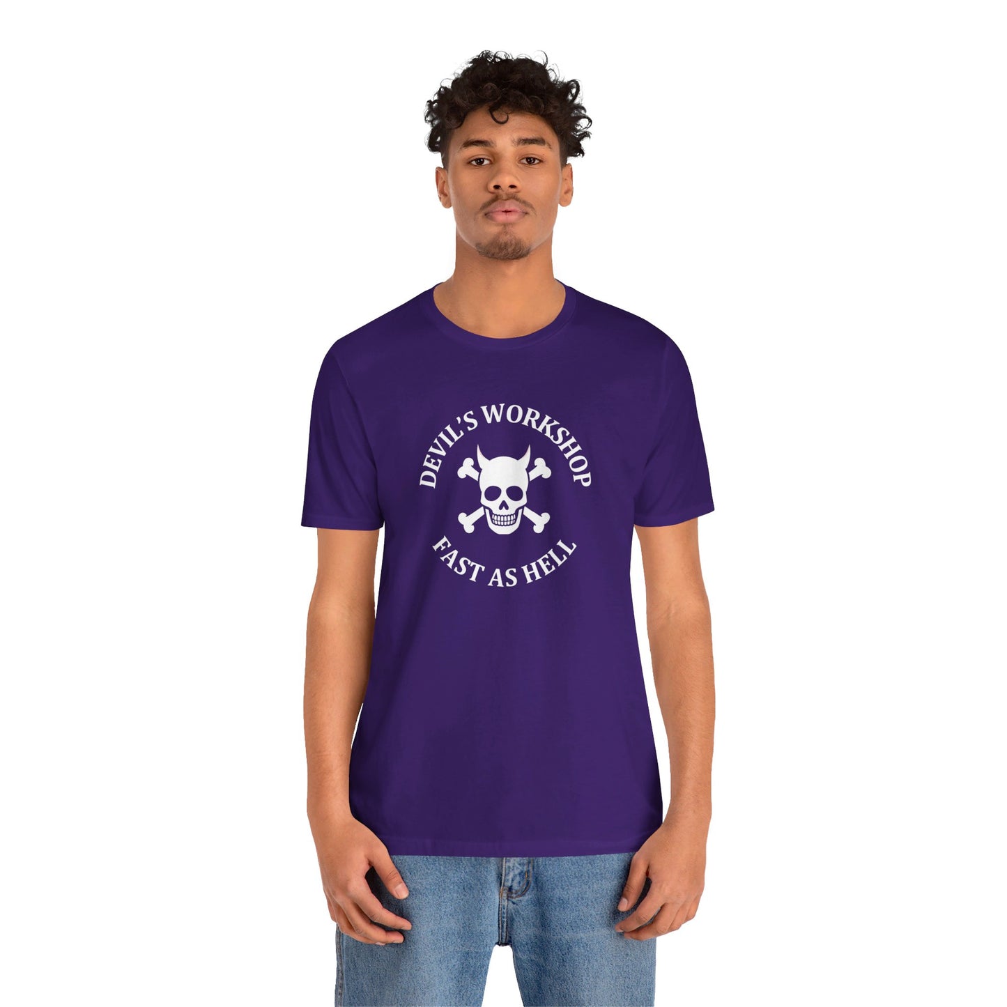 Devil's Workshop Fast As Hell Circle - Unisex Jersey Short Sleeve Tee
