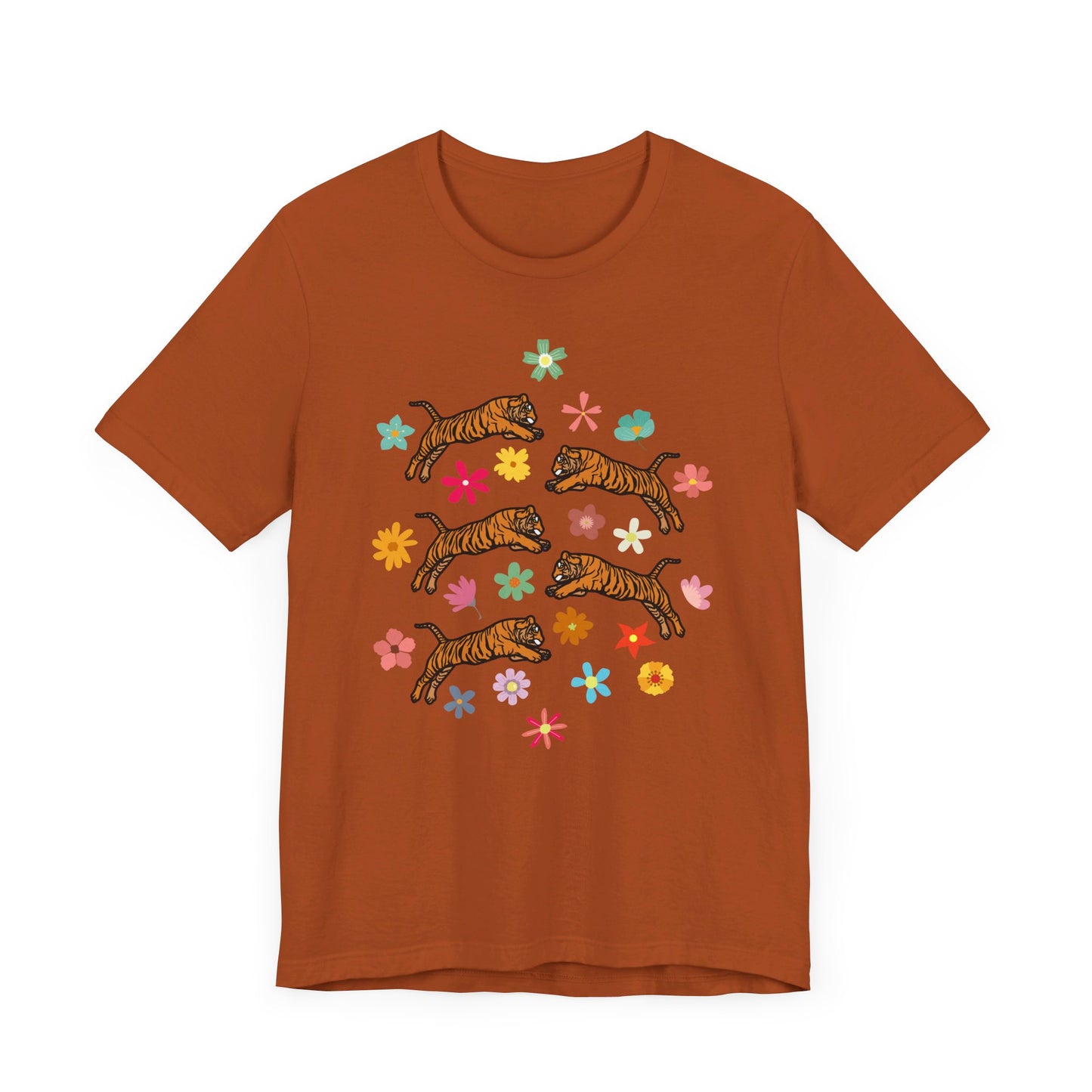 Flower Tiger - Unisex Jersey Short Sleeve Tee